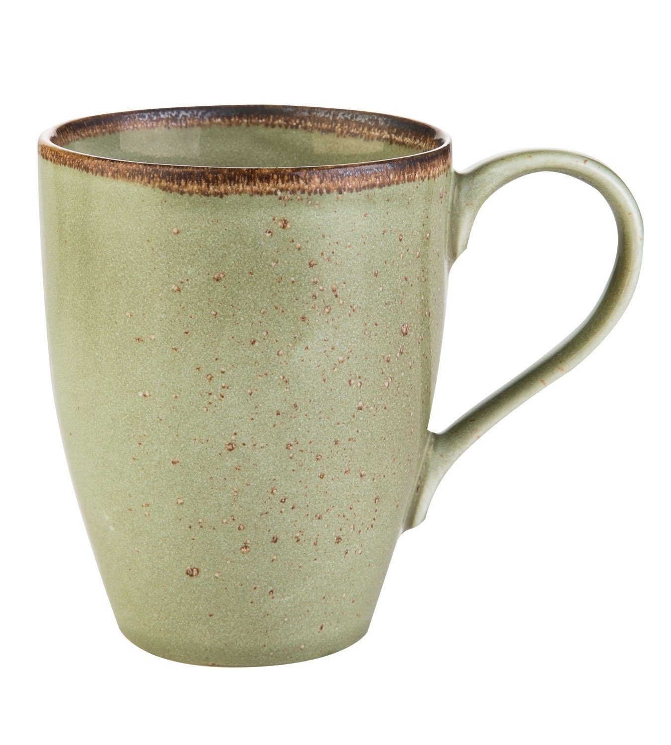 CreaTable Tasse Kaffeetasse NATURE COLLECTION, 300 ml, Grün, Steinzeug, mit  Reaktivglasur | Teeschalen