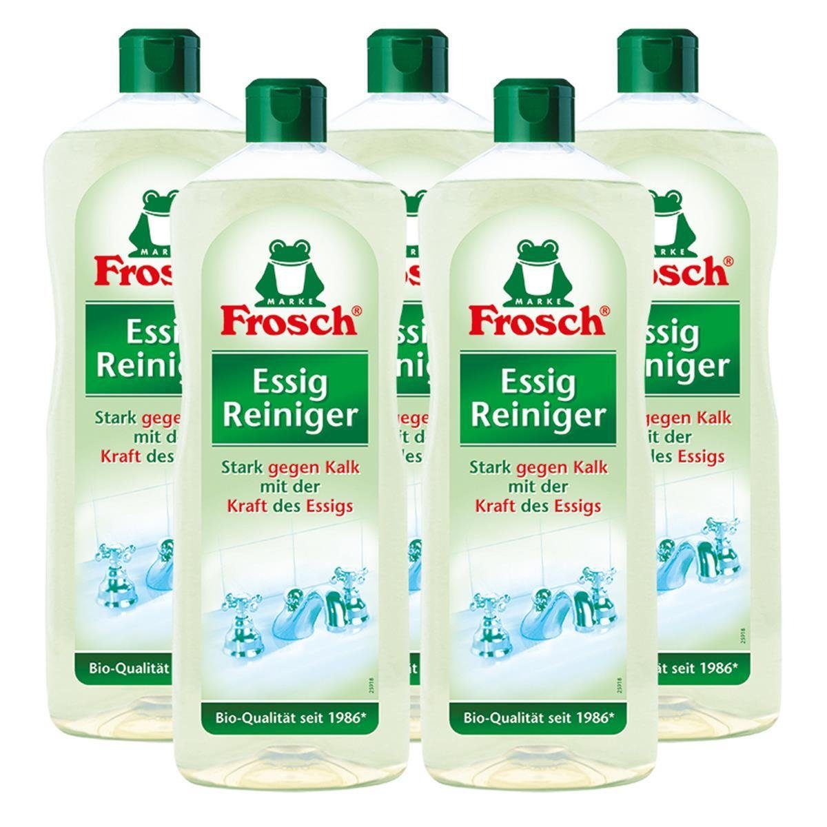 FROSCH 5x Frosch Essig Reiniger 1 Liter - Stark gegen Kalk Универсальный очиститель