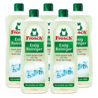 FROSCH 5x Frosch Essig Reiniger 1 Liter - Stark gegen Kalk Allzweckreiniger