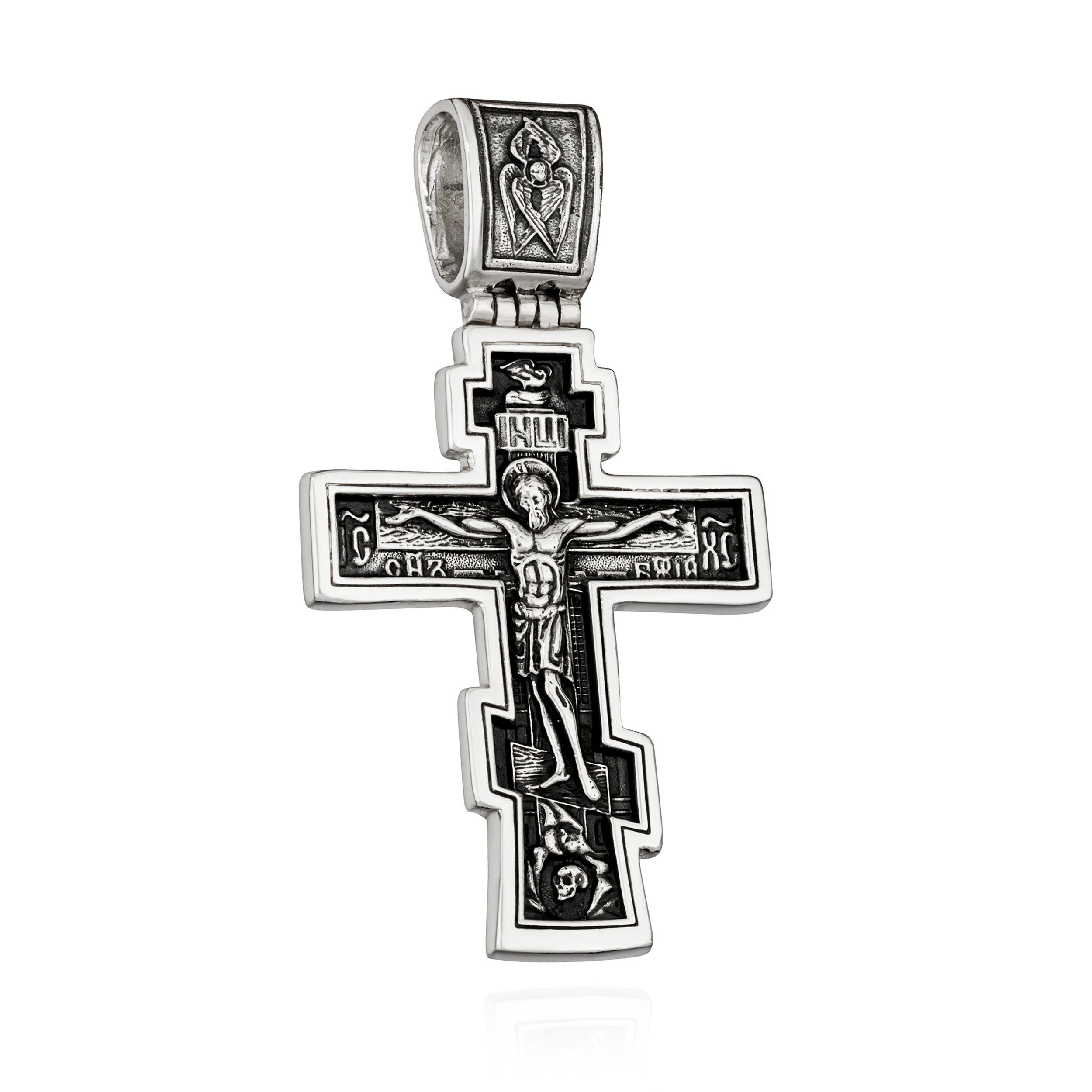 Kreuzanhänger Kettenanhänger 925 Silber Kruzifix 40,5mm x 31mm Göttliche Eleganz im