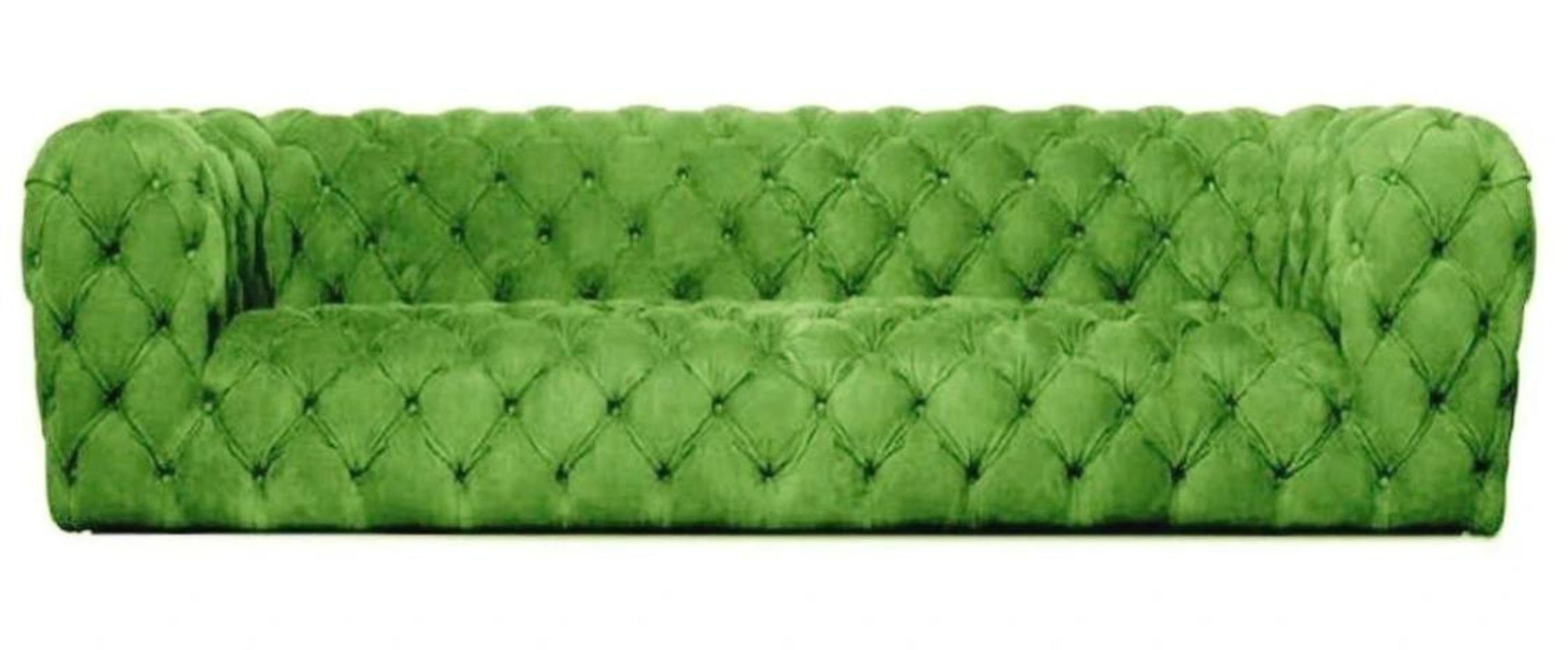 JVmoebel Chesterfield-Sofa, Gelbe Chesterfield Couch Viersitzer xxl big sofa gemütliche Grün