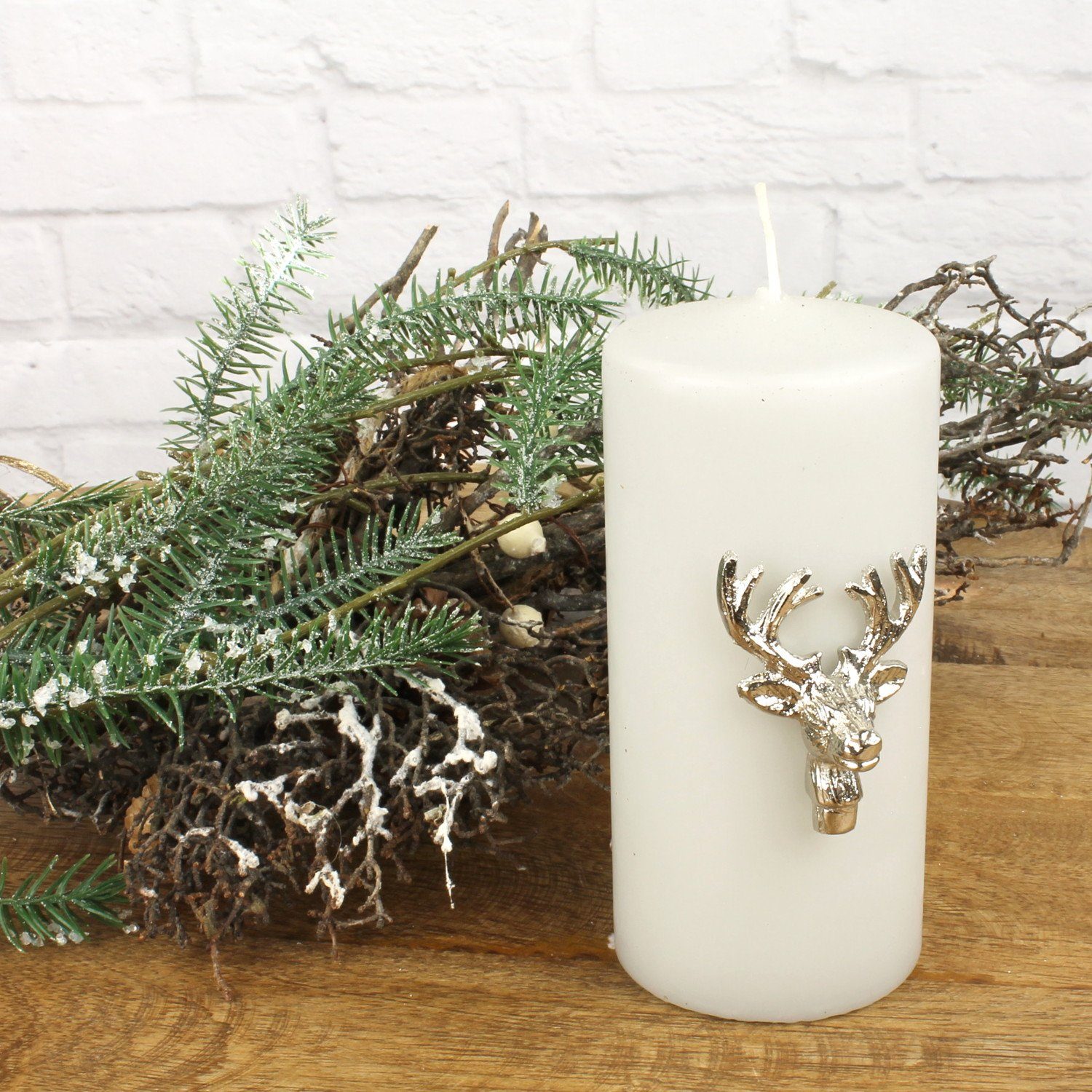 Macosa Home Dekoobjekt Kerzenstecker silber Verzierung Herbst Kerzen-Piekse günstig online kaufen