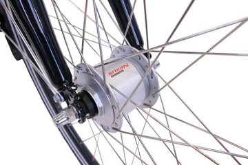 HAWK Bikes Cityrad HAWK City Comfort Deluxe Plus Grey, 7 Gang Shimano Nexus Schaltwerk, für Damen und Herren