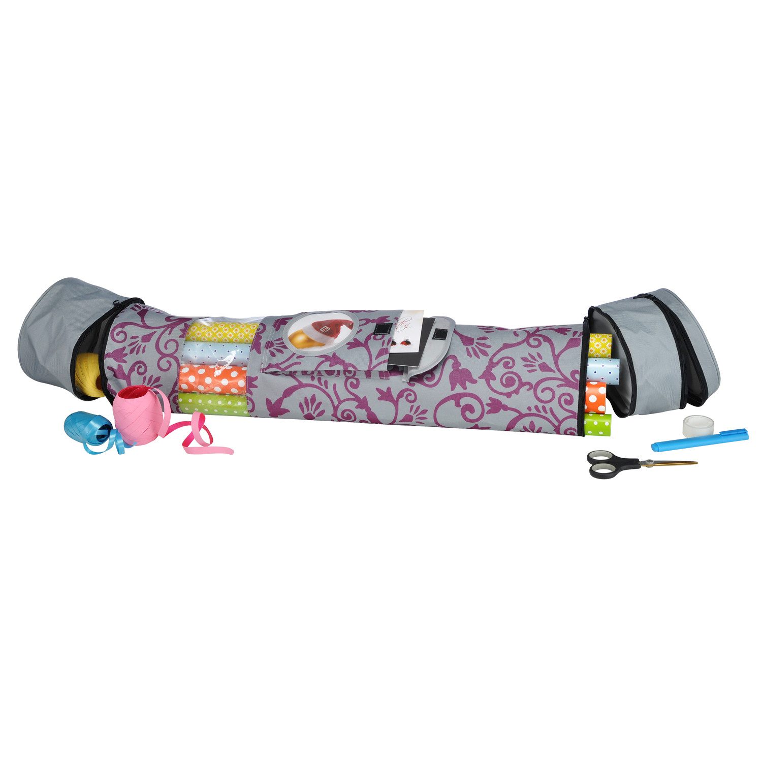 Mojawo Uhrenbox Geschenkpapier-Organizer Grau-Lila