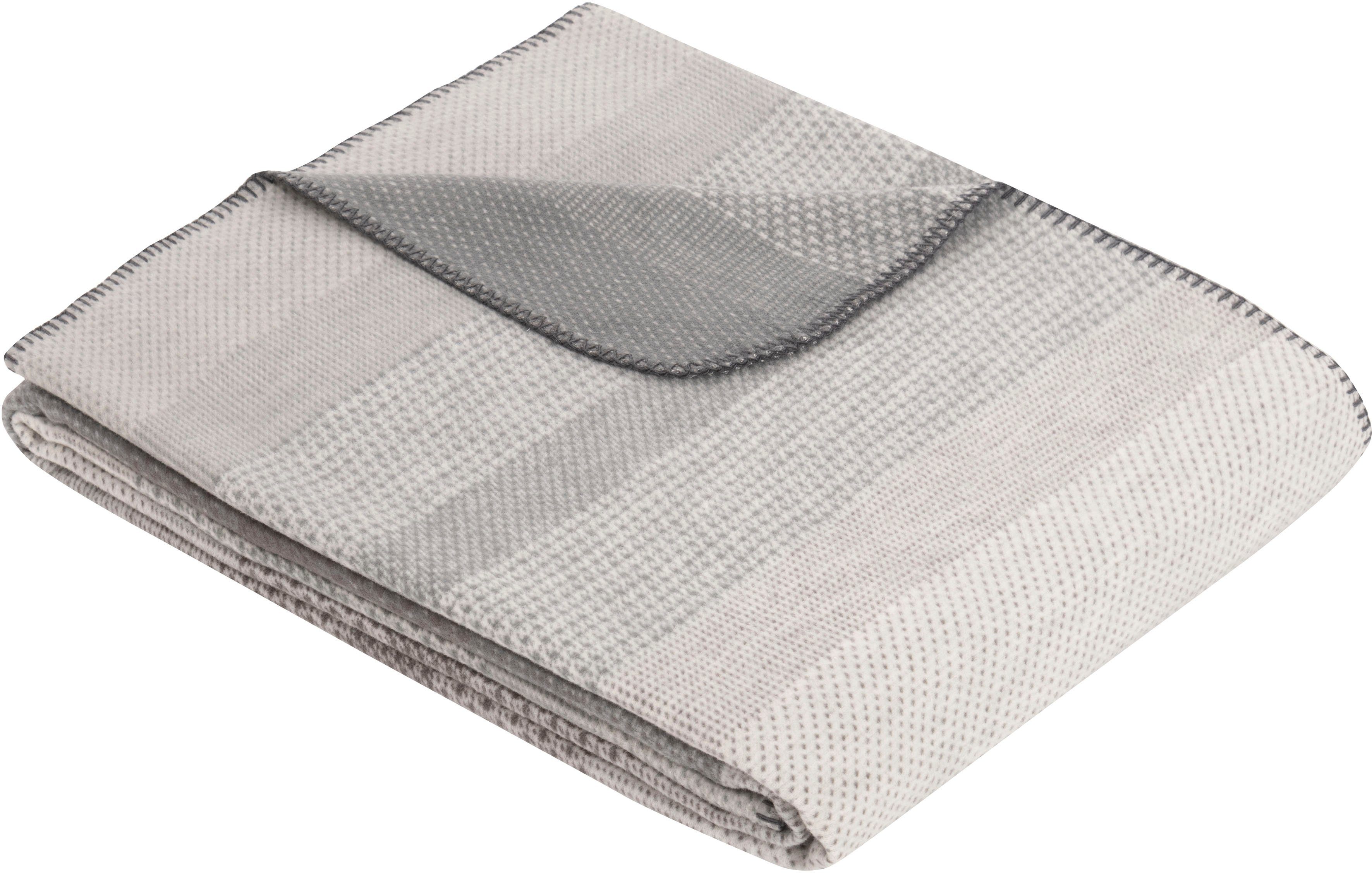 Wohndecke Kitale, IBENA, im Streifen-Design, aus Bio-Baumwolle, Kuscheldecke