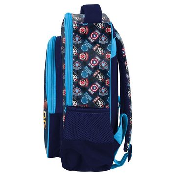 PASO Kinderrucksack (Set), 3-Tlg.Kinderrucksack+Befüllte Federmappe+Turnbeutel-Avengers-Blau/Bunt