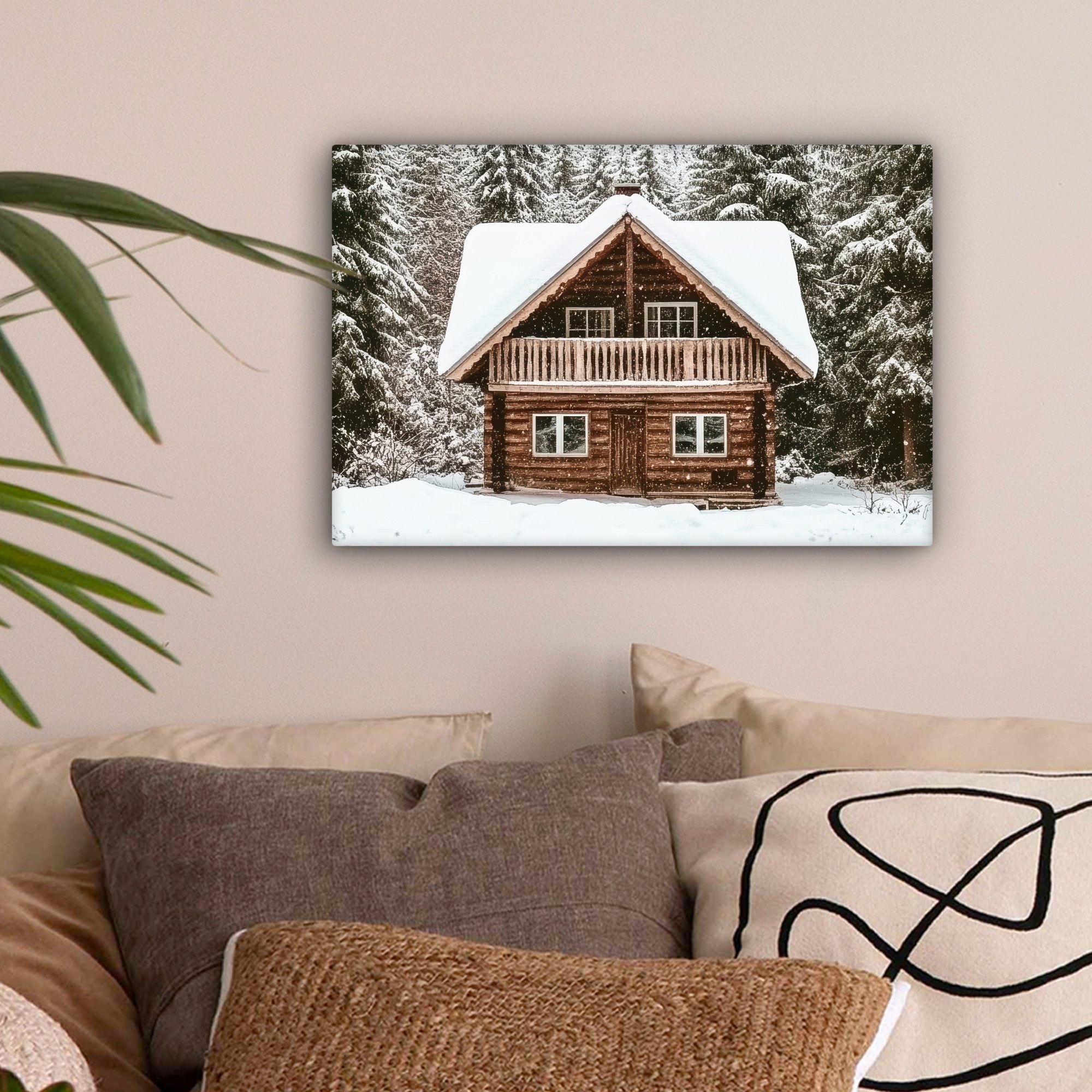 OneMillionCanvasses® Leinwandbild Startseite - Wald - Winter - Natur - Schn günstig online kaufen