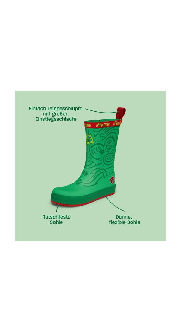 Affenzahn Vegan Plashy Gummistiefel (2-tlg) nach Barfußschuhprinzip