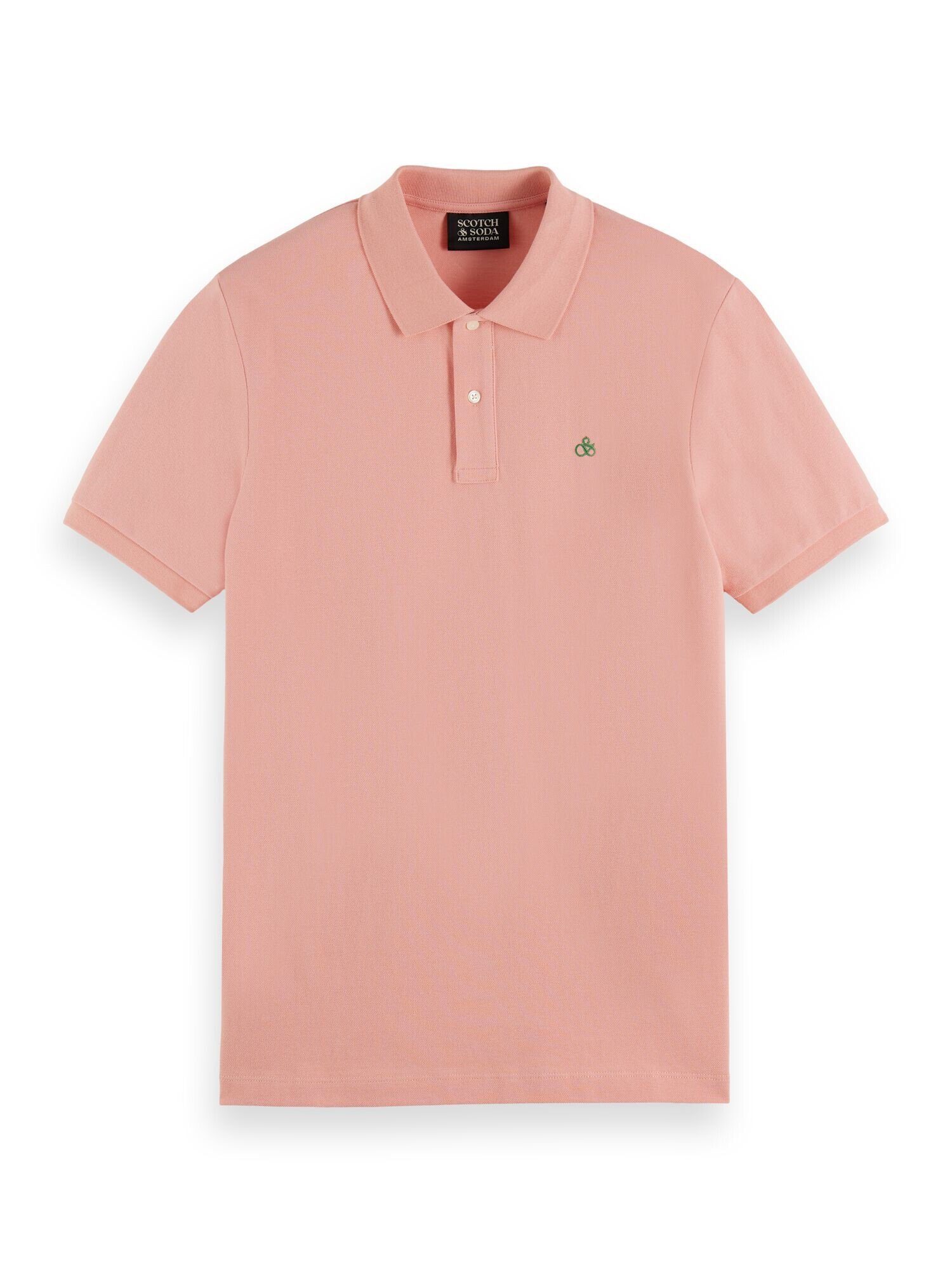 Polo mit rosa Poloshirt Soda Knopfleiste Scotch Polokragen & Kurzarmshirt (1-tlg) und