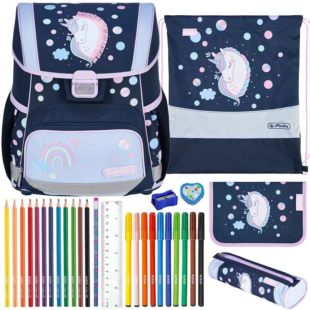 Herlitz Schulranzen Set Loop Plus 10-teilig 2025 Mädchen Unicorn Dreams