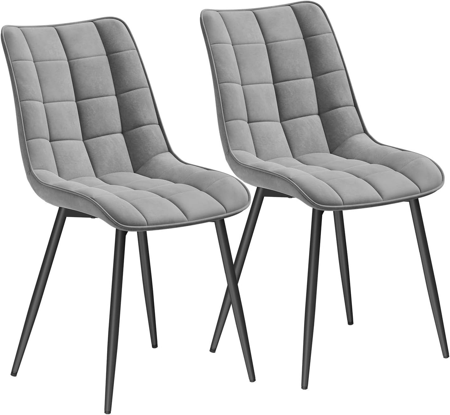 Woltu Esszimmerstuhl (2er-Set), Sessel mit Rückenlehne, Metallbeine