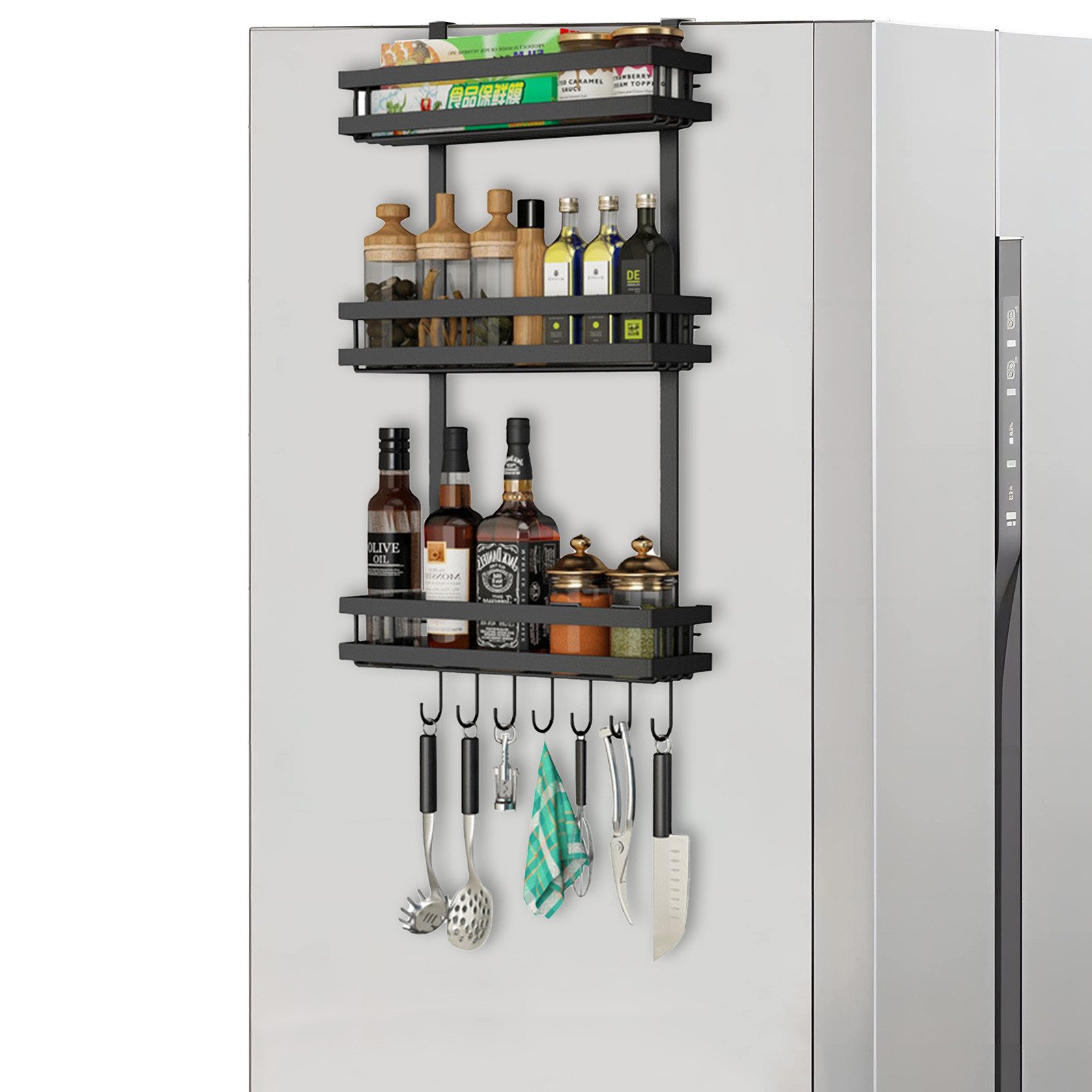 PFCTART Küchenorganizer-Set Hängeregal Küchenregal für Kühlschrank – 3-lagi günstig online kaufen