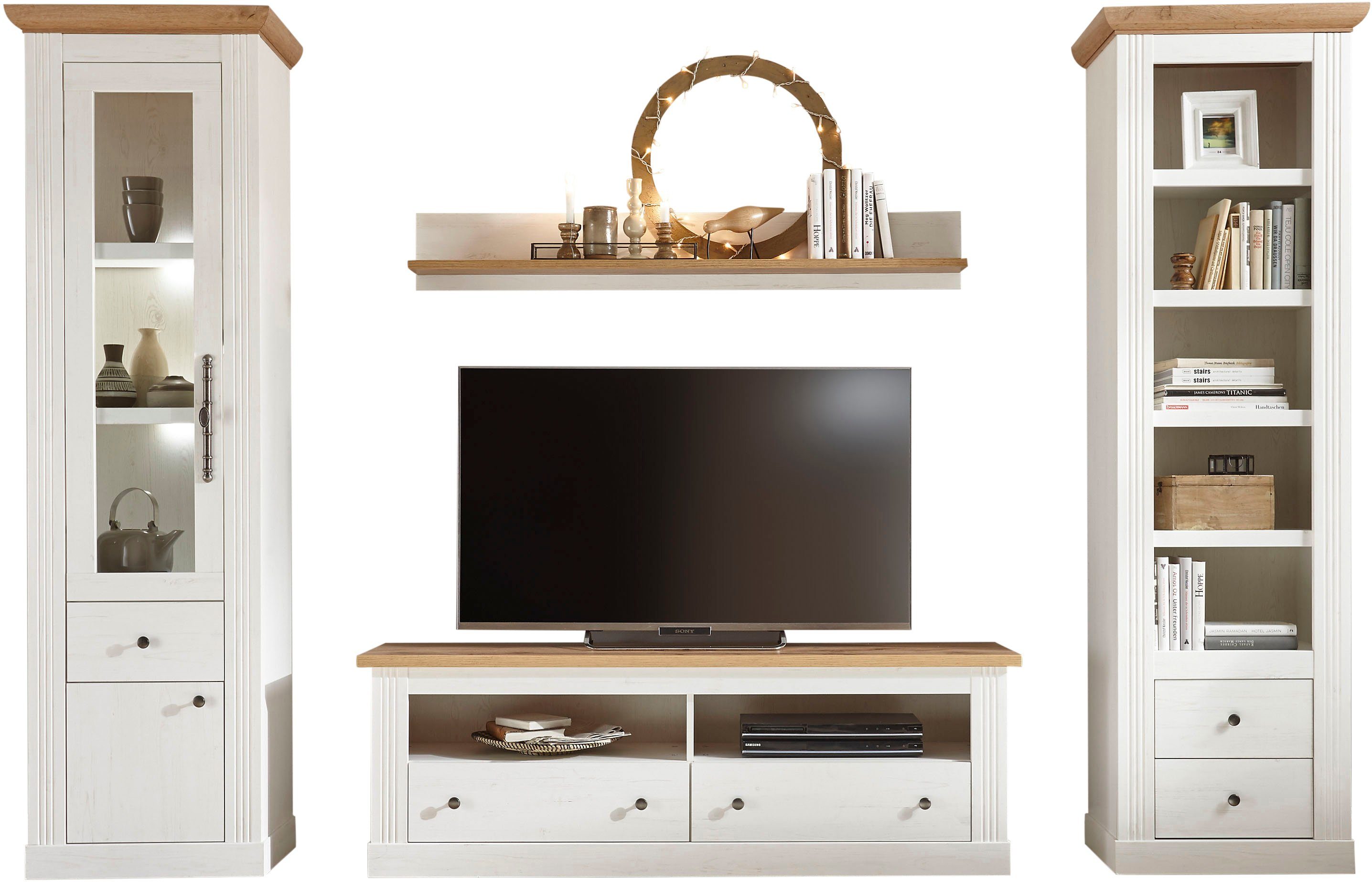 Home affaire Wohnwand Westminster TOPSELLER!, (Set, 4-St., Vitrine, Lowboar günstig online kaufen