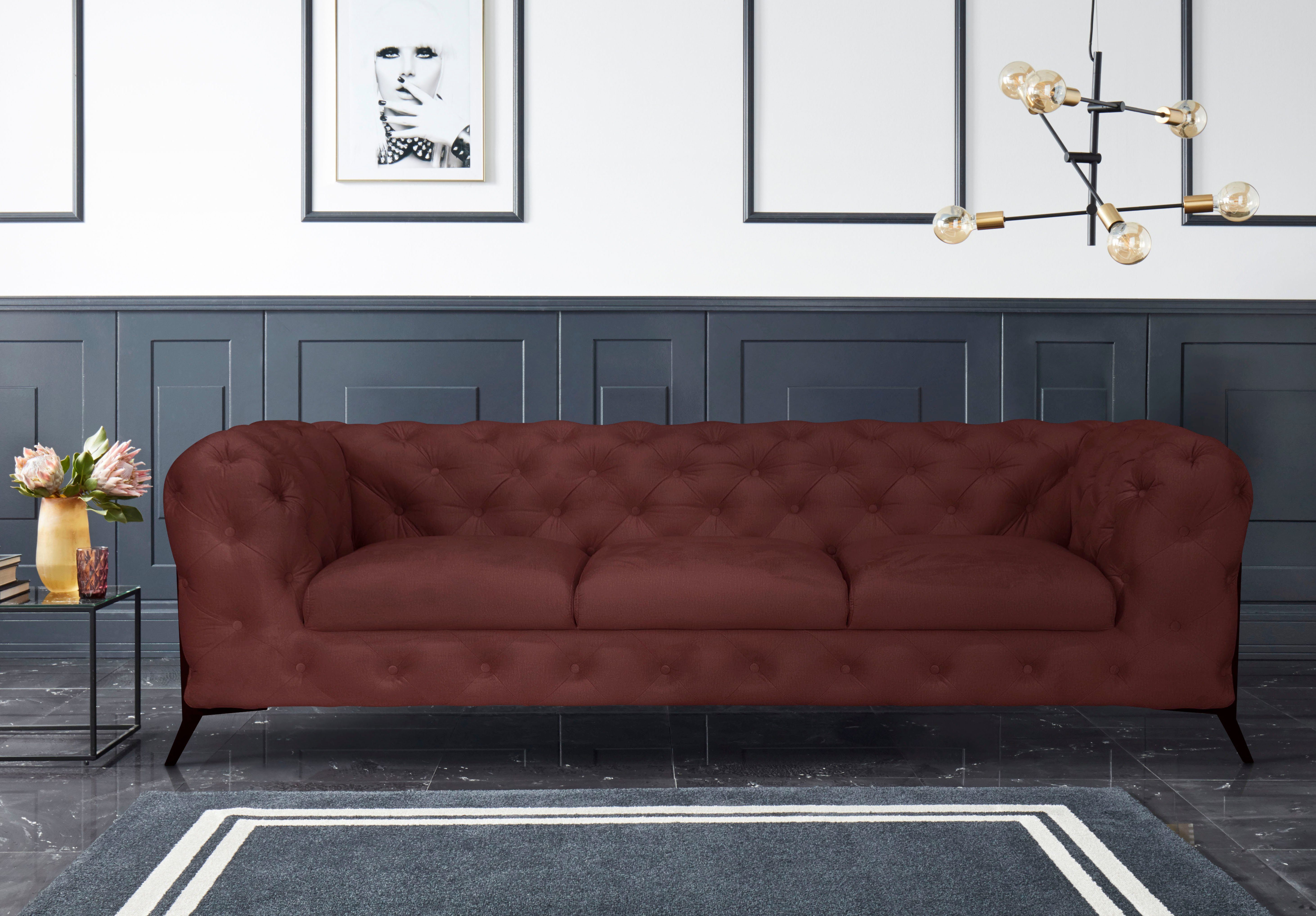 Leonique Chesterfield-Sofa Amaury, aufwändige Knopfheftung, moderne günstig online kaufen