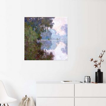 Posterlounge Poster Claude Monet, Morgen auf der Seine, Wohnzimmer Malerei