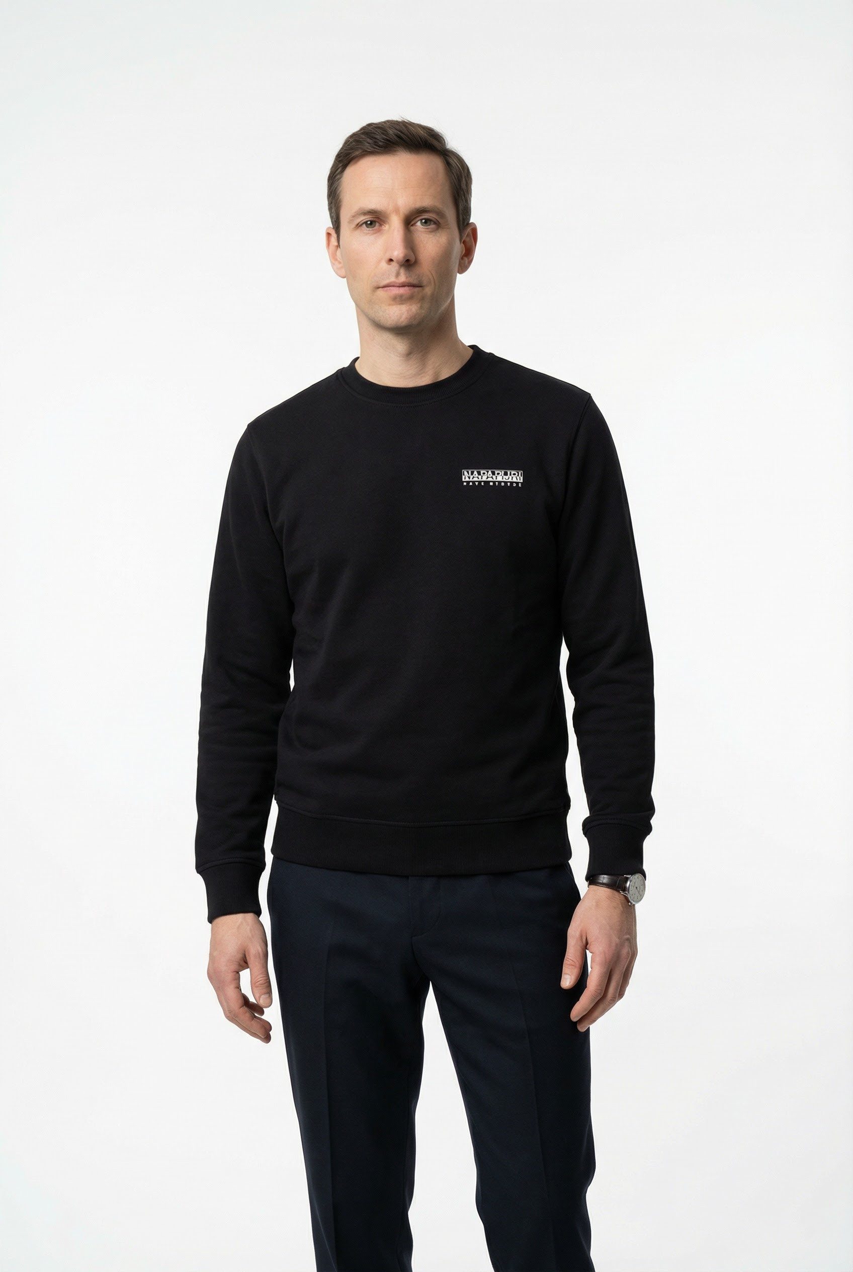 Napapijri Sweatshirt B-SMALL BOX C BLACK BEAUTY Rundhals, regular fit günstig online kaufen