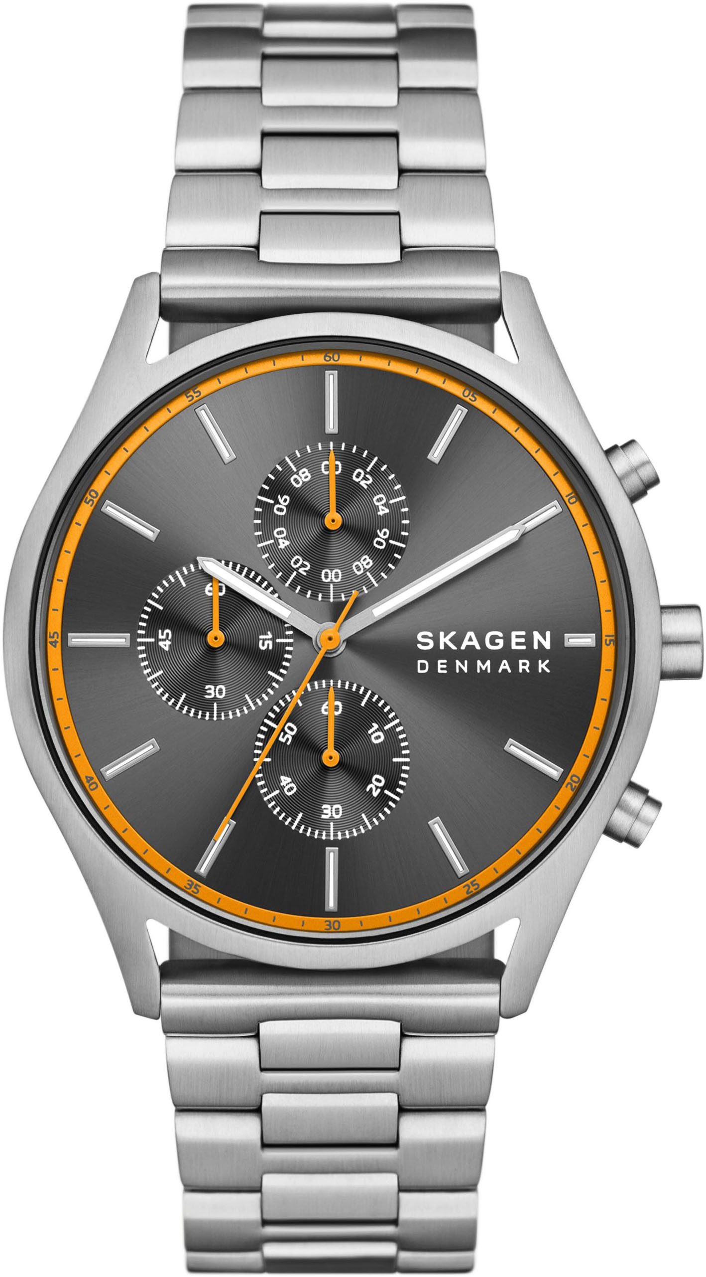 SKAGEN Chronograph HOLST CHRONOGRAPH SKW6926, Quarzuhr, Armbanduhr, Herrenuhr, Stoppfunktion, Edelstahlarmband