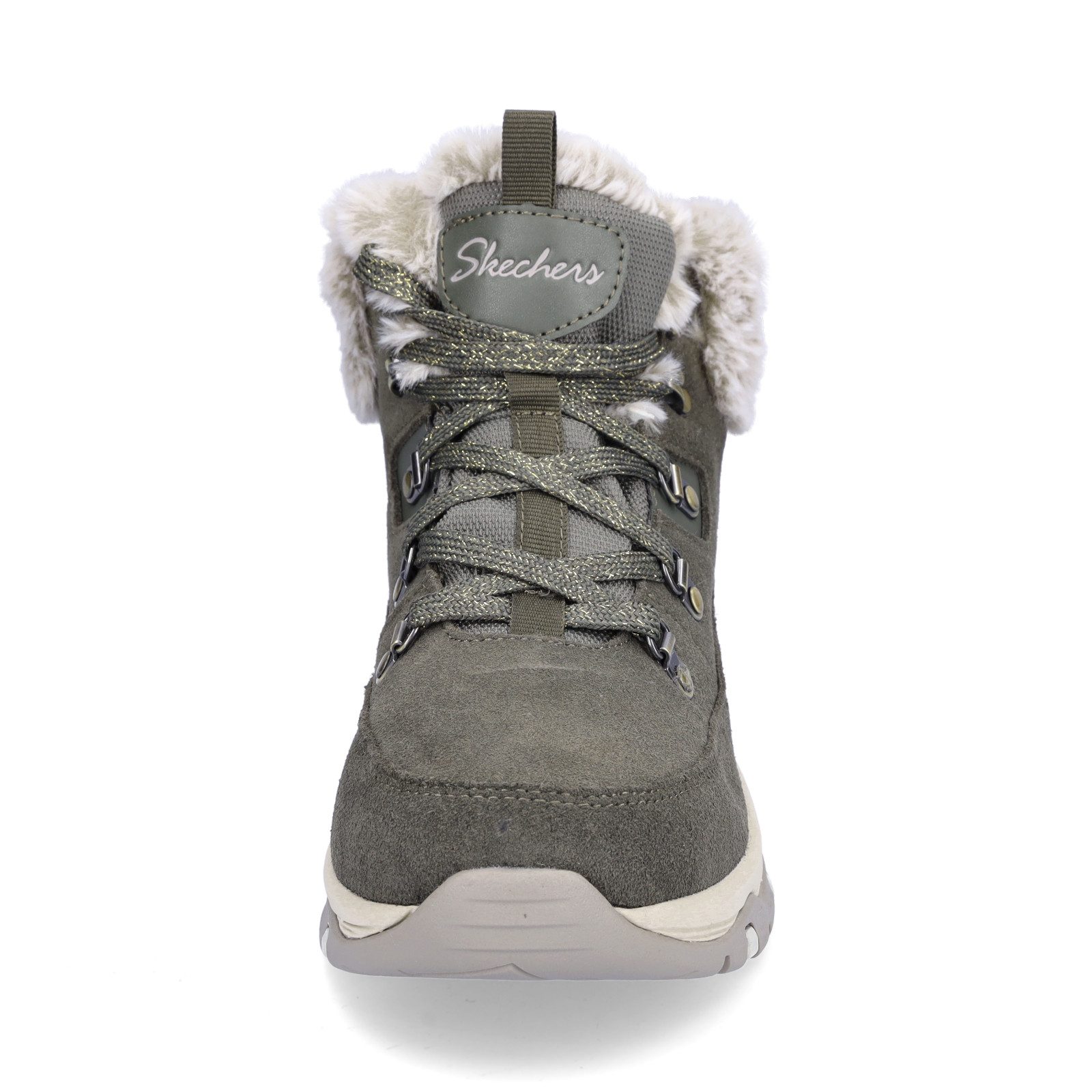 Skechers Skechers Damen Schnürboot Trego Snow Worries olive Schnürboots