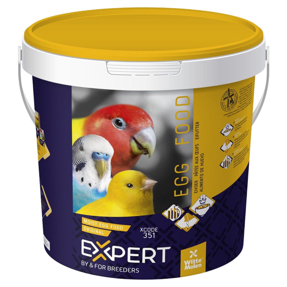 Witte Molen Expert Eifutter feucht gelb 5 kg, Trockenfutter für: Vogel
