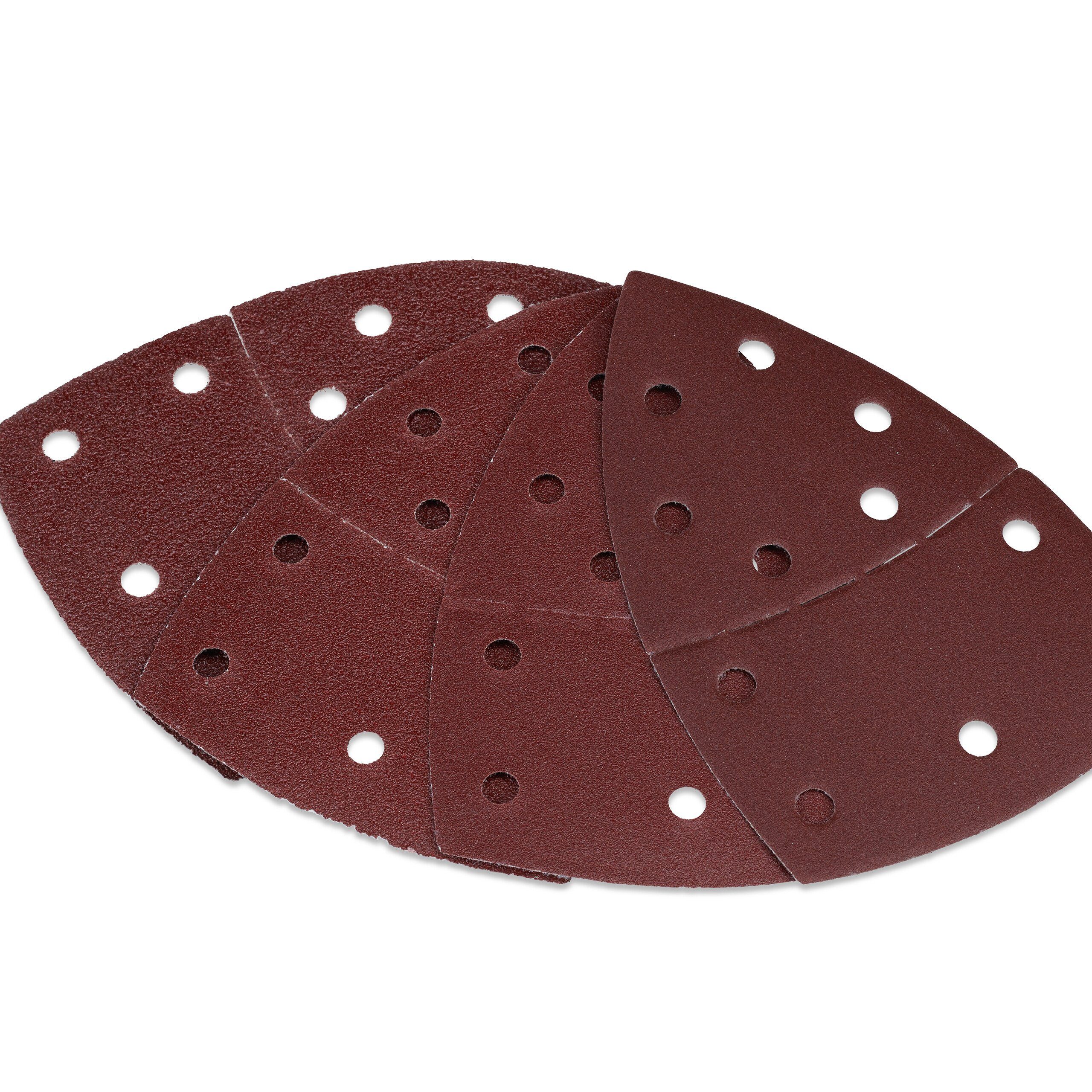 Relaxdays Schleifpapier Für Multischleifer - 50 Schleifdreiecke Klett, 4 Körnungen