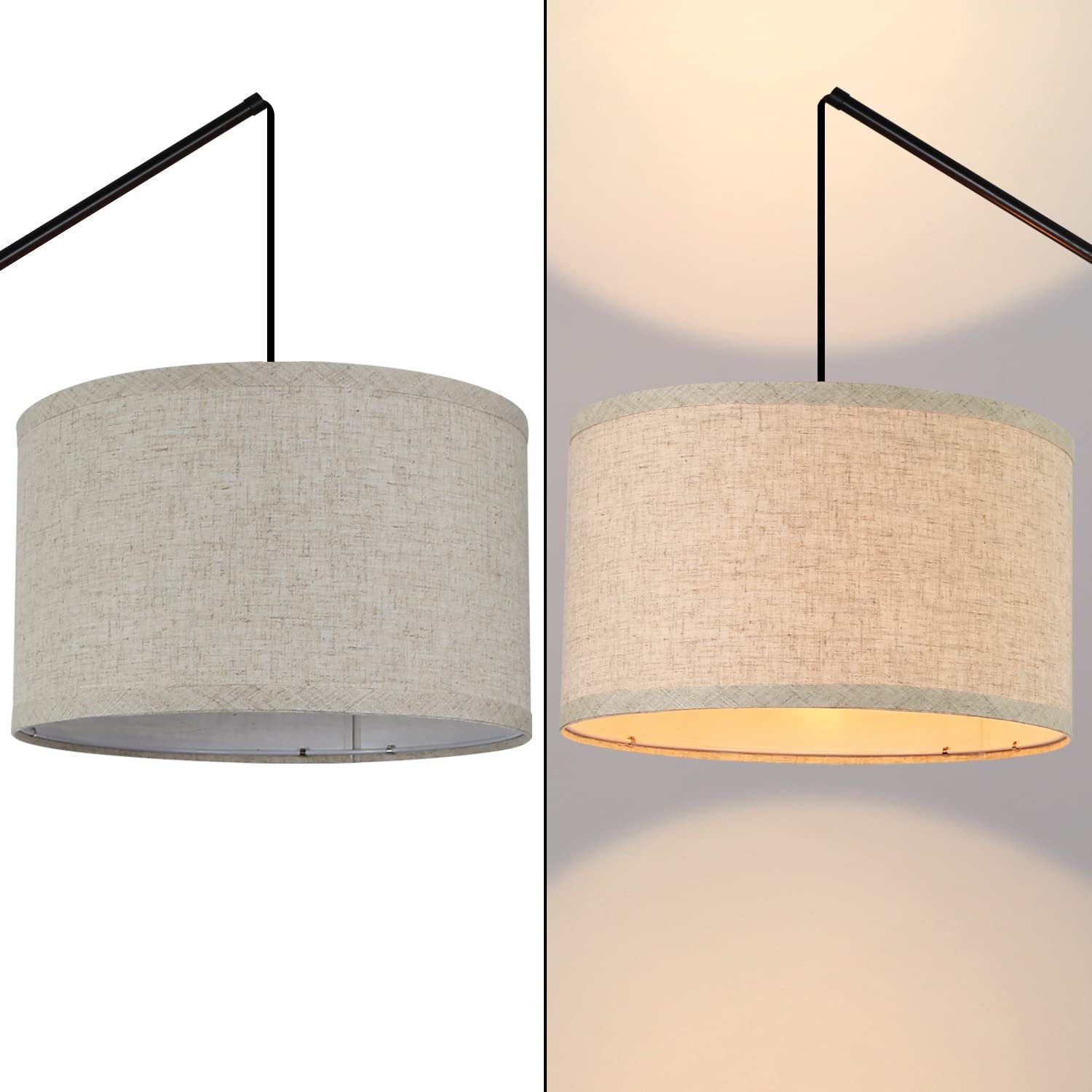 Nettlife Stehlampe Stehleuchte Bogenlampe Fußschalter StoffSchirm, Höhenverstellbar, LED wechselbar, Sofa Schlafzimmer Hotel Kinderzimmer Büro. Reduzierter Preis € 67,99. Unverbindliche Preisempfehlung € 169,99