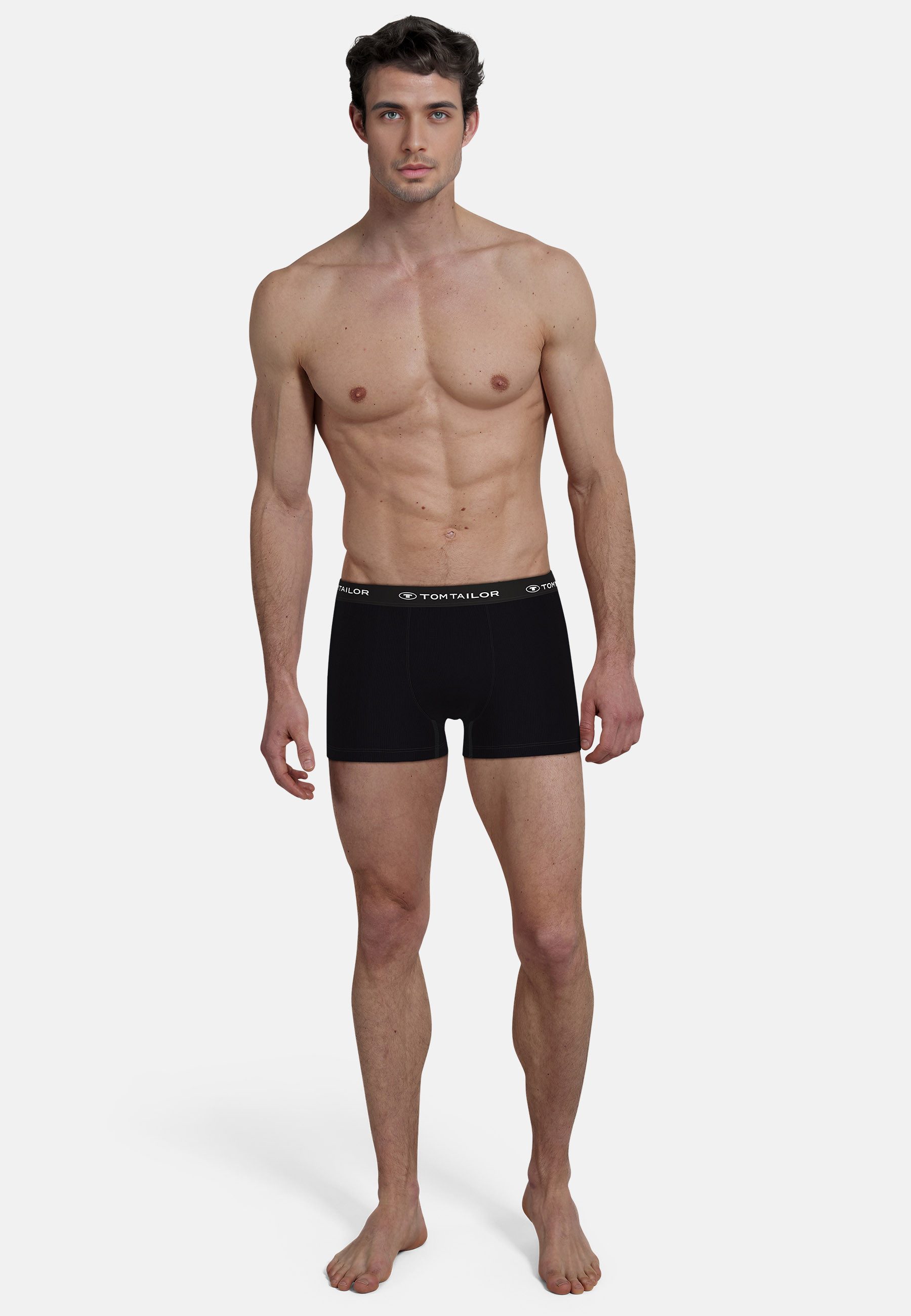 TOM TAILOR Boxershorts Buffer (3er Pack) weich, bequem, basic, eng, Logobun günstig online kaufen