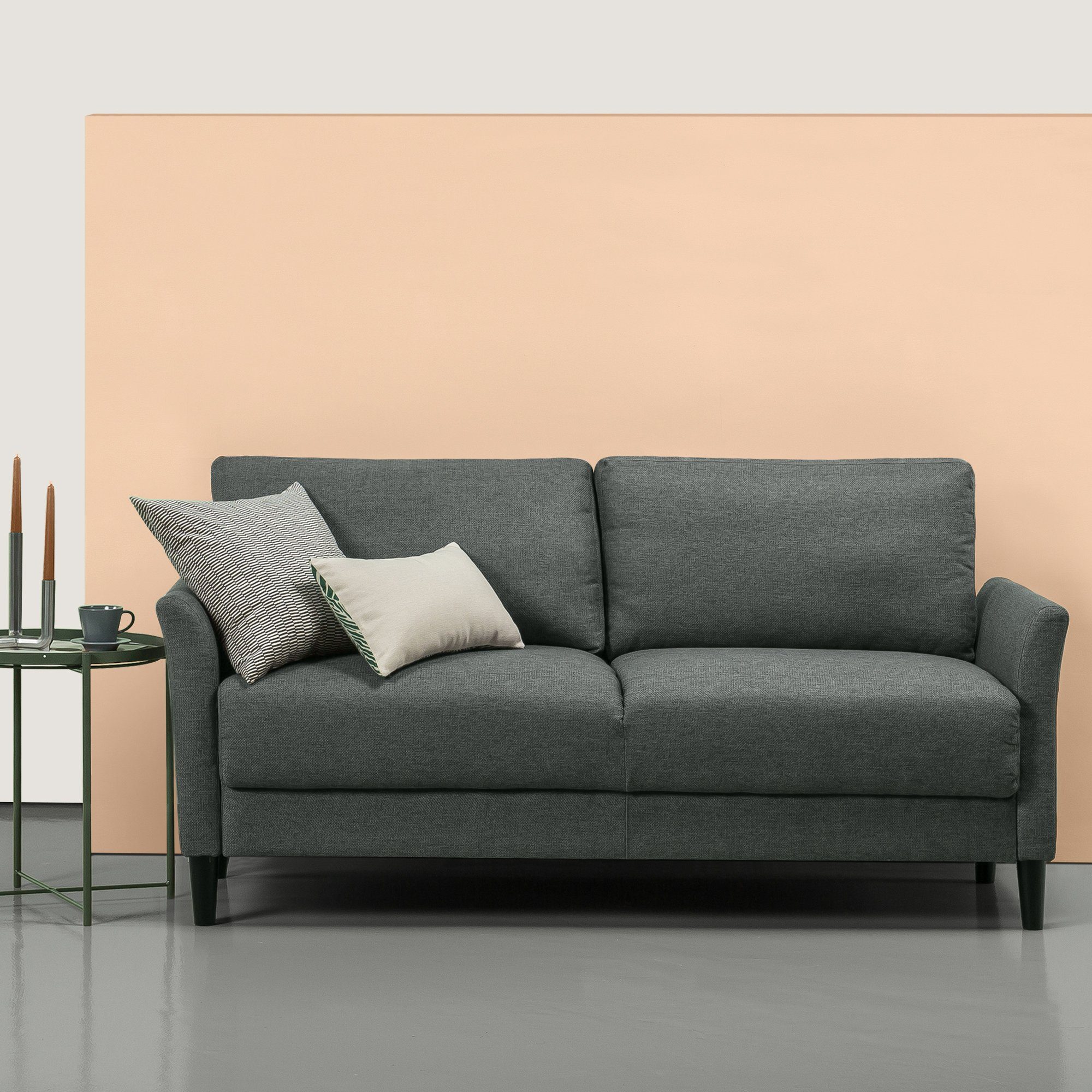 3-Sitziges Sofa 3-Sitzer JACKIE ZINUS Zeitloses Gepolstertes grau