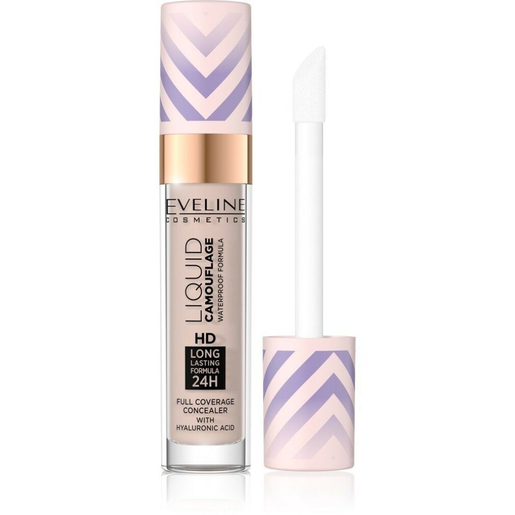 Eveline Cosmetics Concealer Eveline Liquid Camouflage Wasserfester Concealer mit Hyaluronsäure