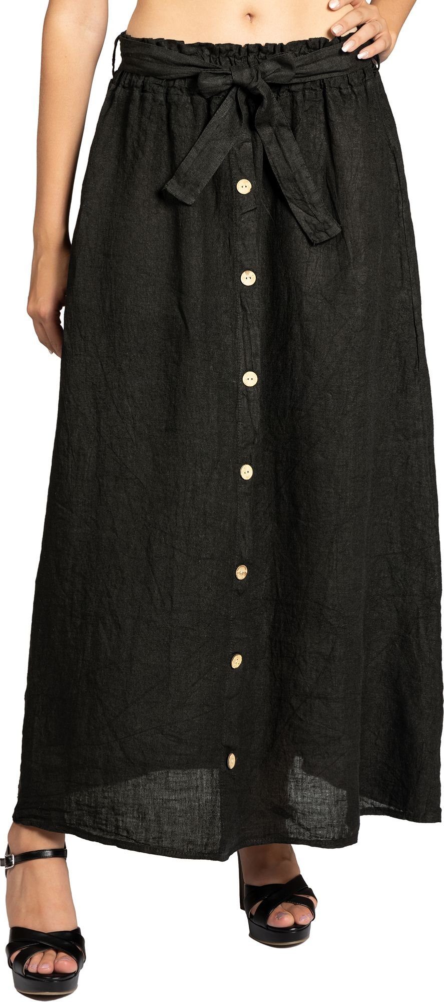 Caspar Faltenrock RO032 langer Maxi Sommer günstig online kaufen