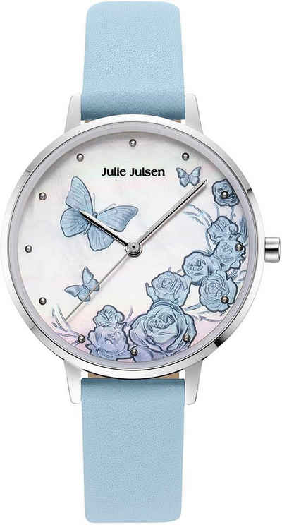 Julie Julsen Quarzuhr Butterfly Blue, JJW1011SL-01