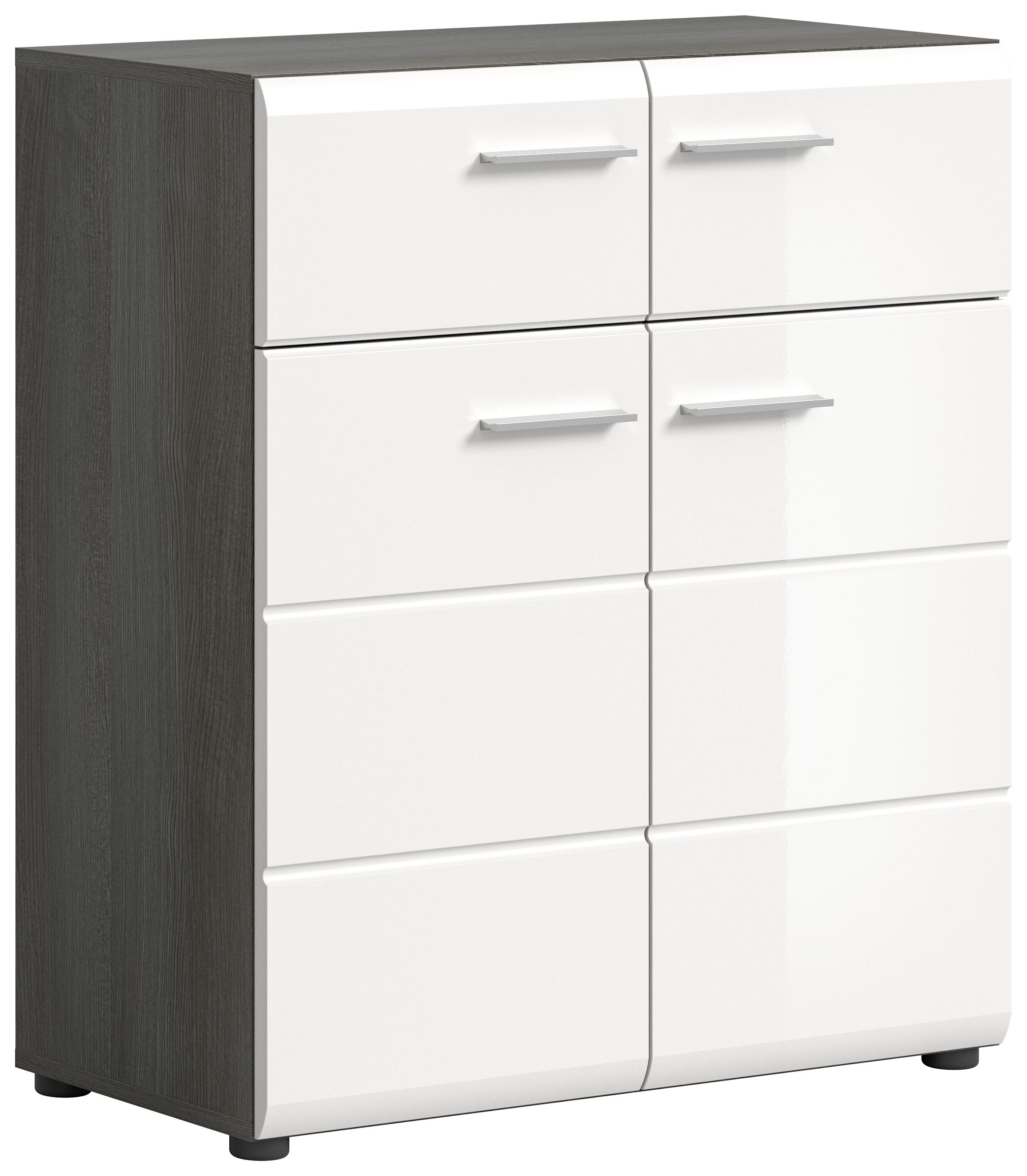 furnling Schuhschrank Samuel 2 Schubladen, 2 Türen, Kommode, Schuhkommode, Flurmöbel, 80 cm breit