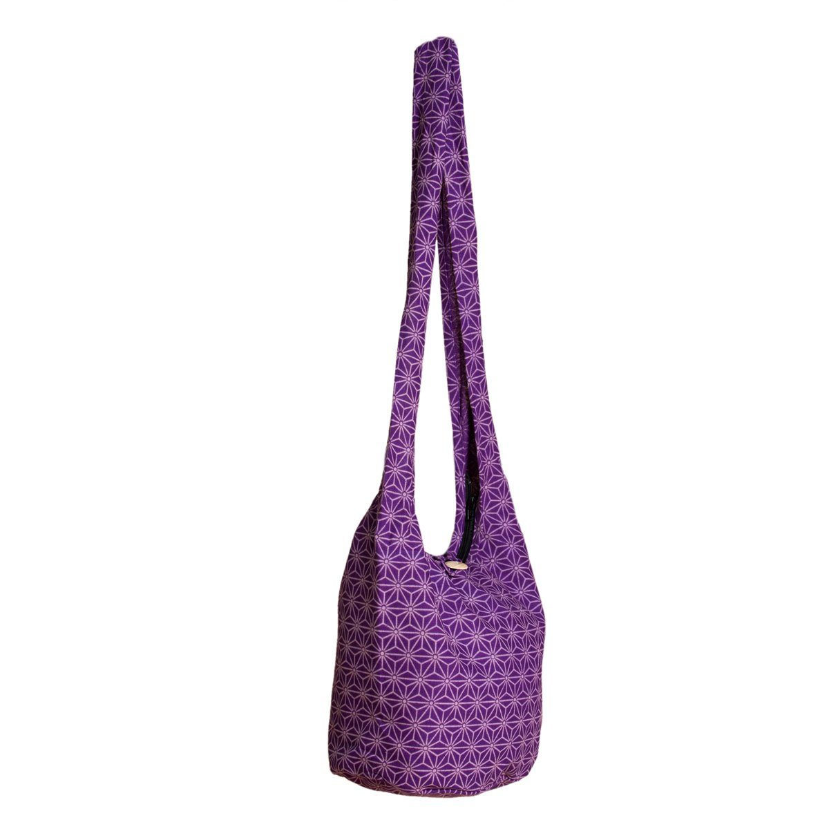 PANASIAM Schultertasche Geometrix Schulterbeutel aus 100% Baumwolle praktische Umhängetasche, In 2 Größen Beuteltasche auch als Wickeltasche und Handtasche geeignet