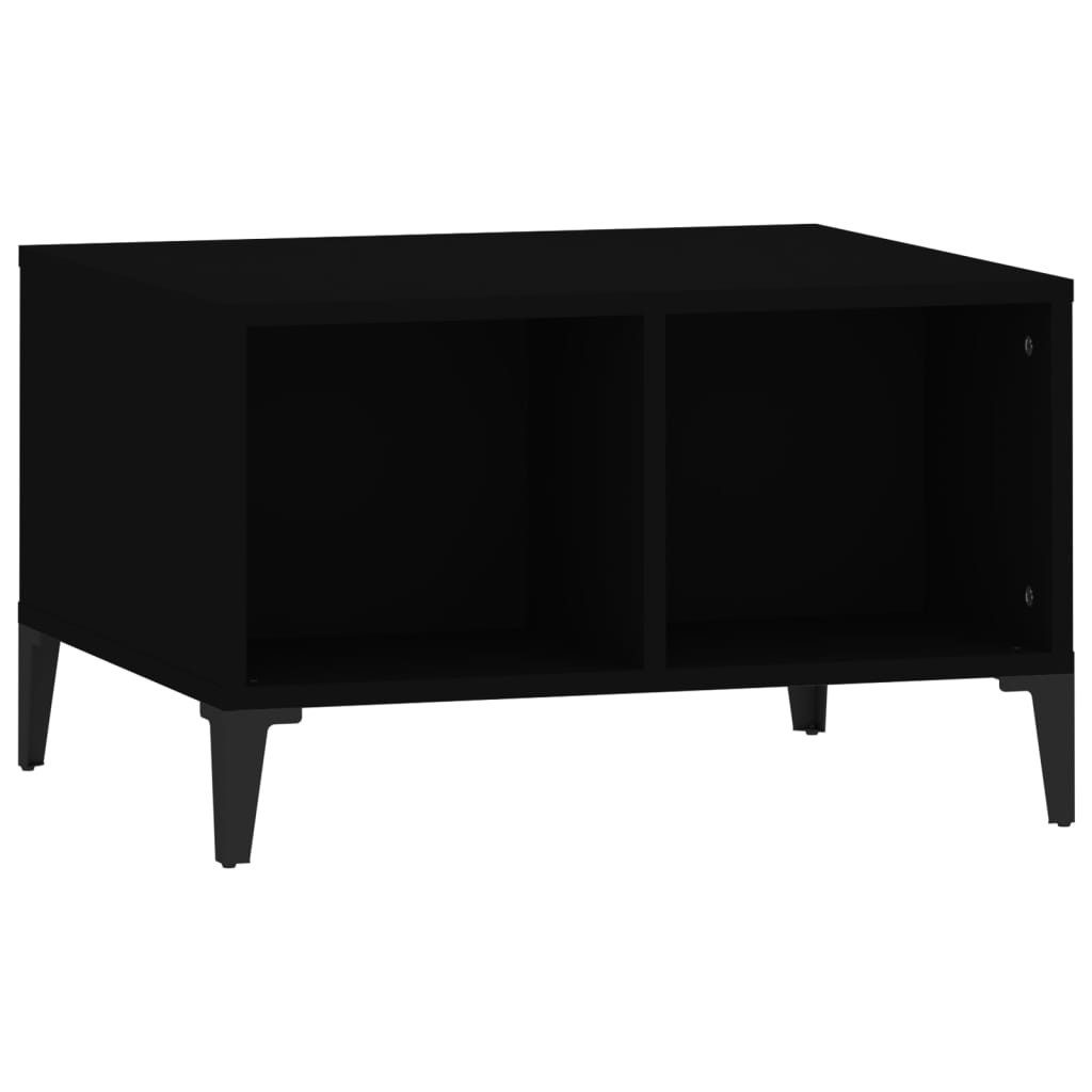 vidaXL Ablagetisch, Couchtisch Schwarz 60x50x36,5 cm Holzwerkstoff