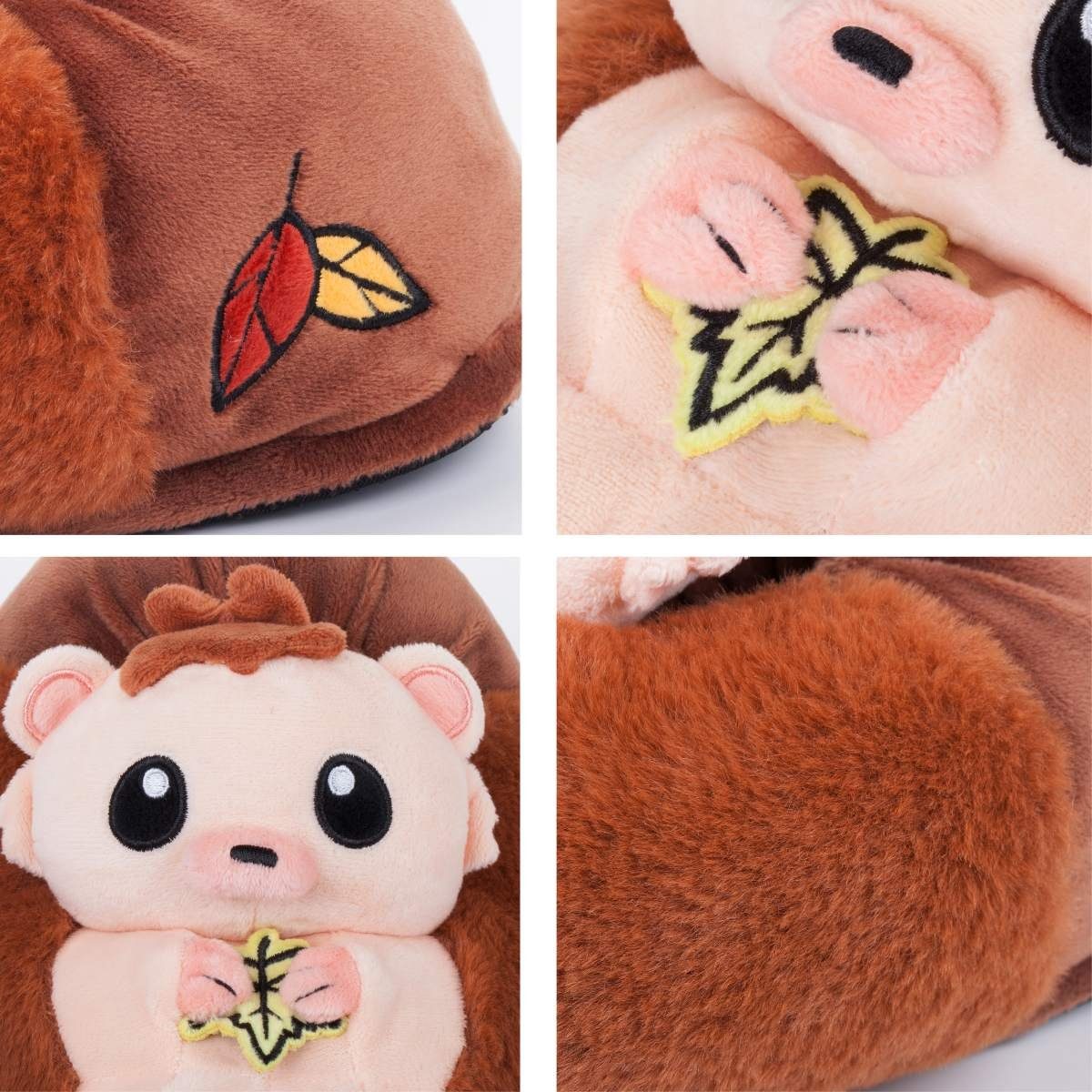 Corimori Tier Pantoffeln für Kinder Einheitsgröße 25-33,5 Plüsch Hausschuhe (Packung, Geschenk) EU Einheitsgröße 25-33,5 Poki der Igel für Kinder, Jungen, Mädchen