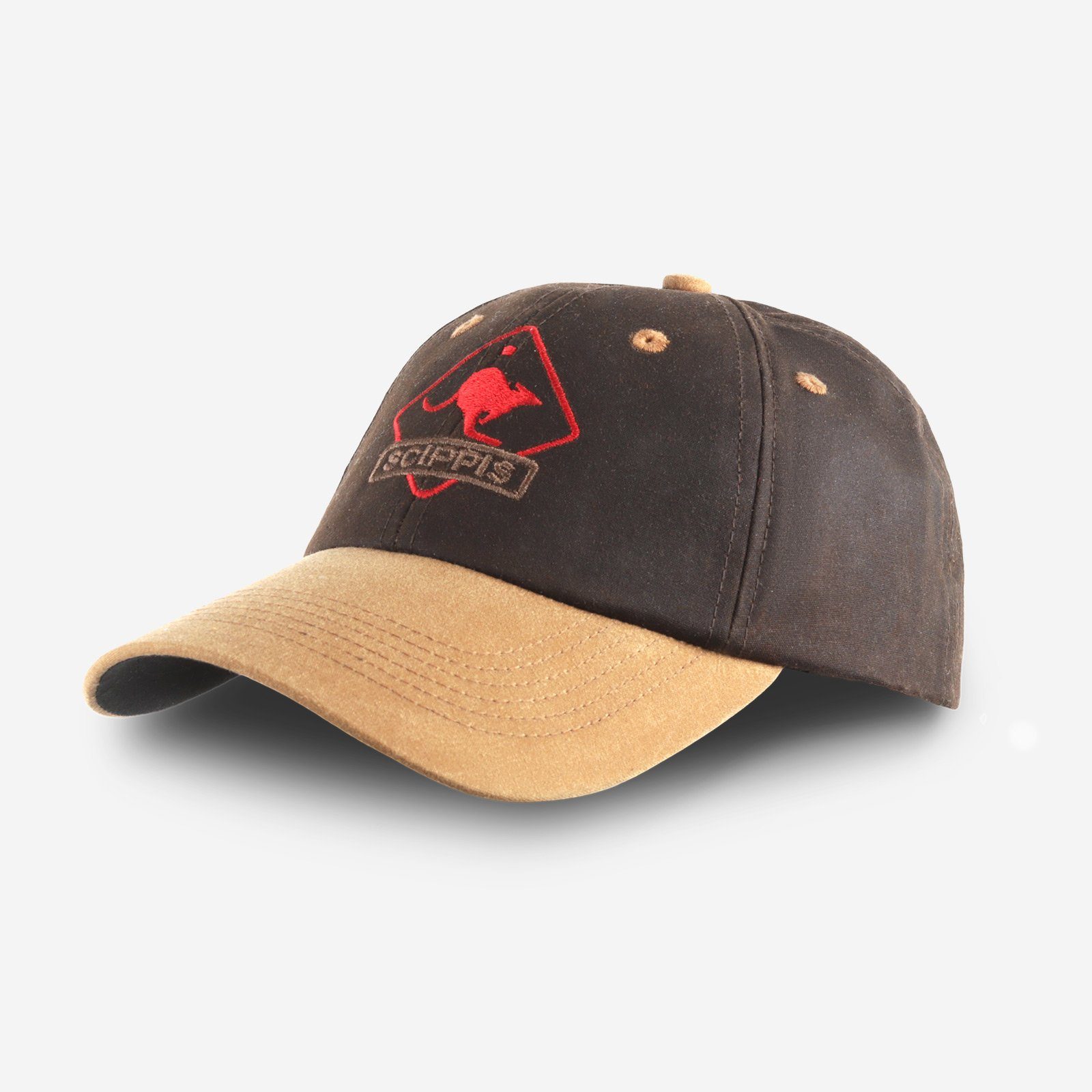 Extrem Cap atmungsaktiv Baseball wasserabweisend, tan/brown CAP windundurchlässig OILSKIN Scippis