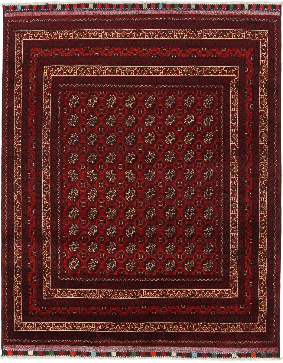 Orientteppich Afghan Mauri 140x178 Handgeknüpfter Orientteppich, Nain Trading, rechteckig, Höhe: 6 mm