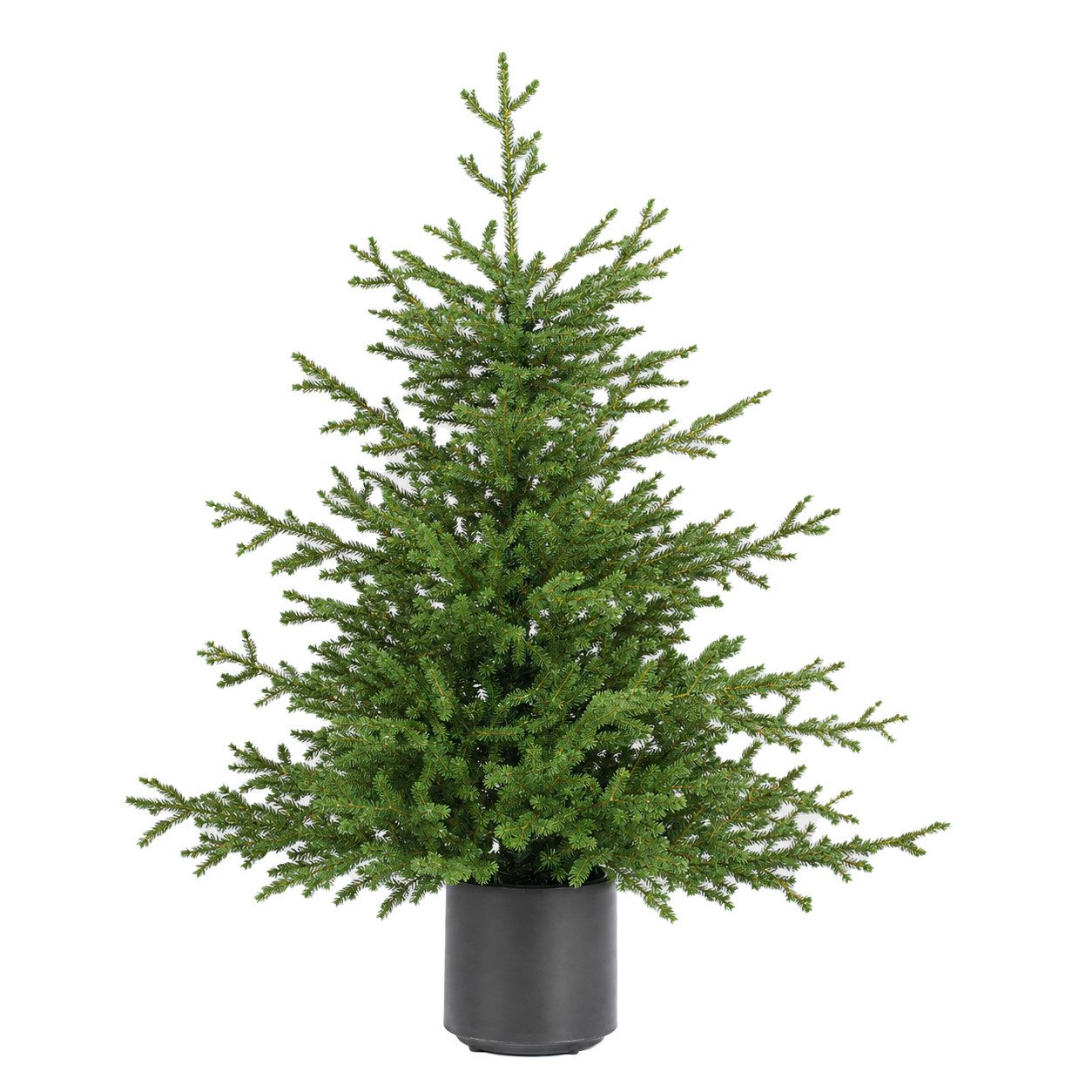 Salcar Künstlicher Weihnachtsbaum Weihnachtsbaum Künstlich Außen Tannenbaum Klein mit Holzständer / Topf, Fichte, Extra dicht und …