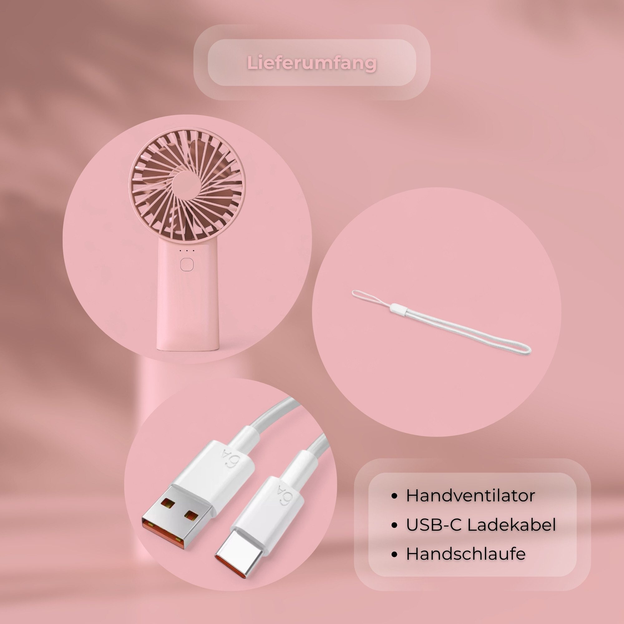 Zoelibat Mini USB-Ventilator Mini Handventilator 4000mAh günstig online kaufen
