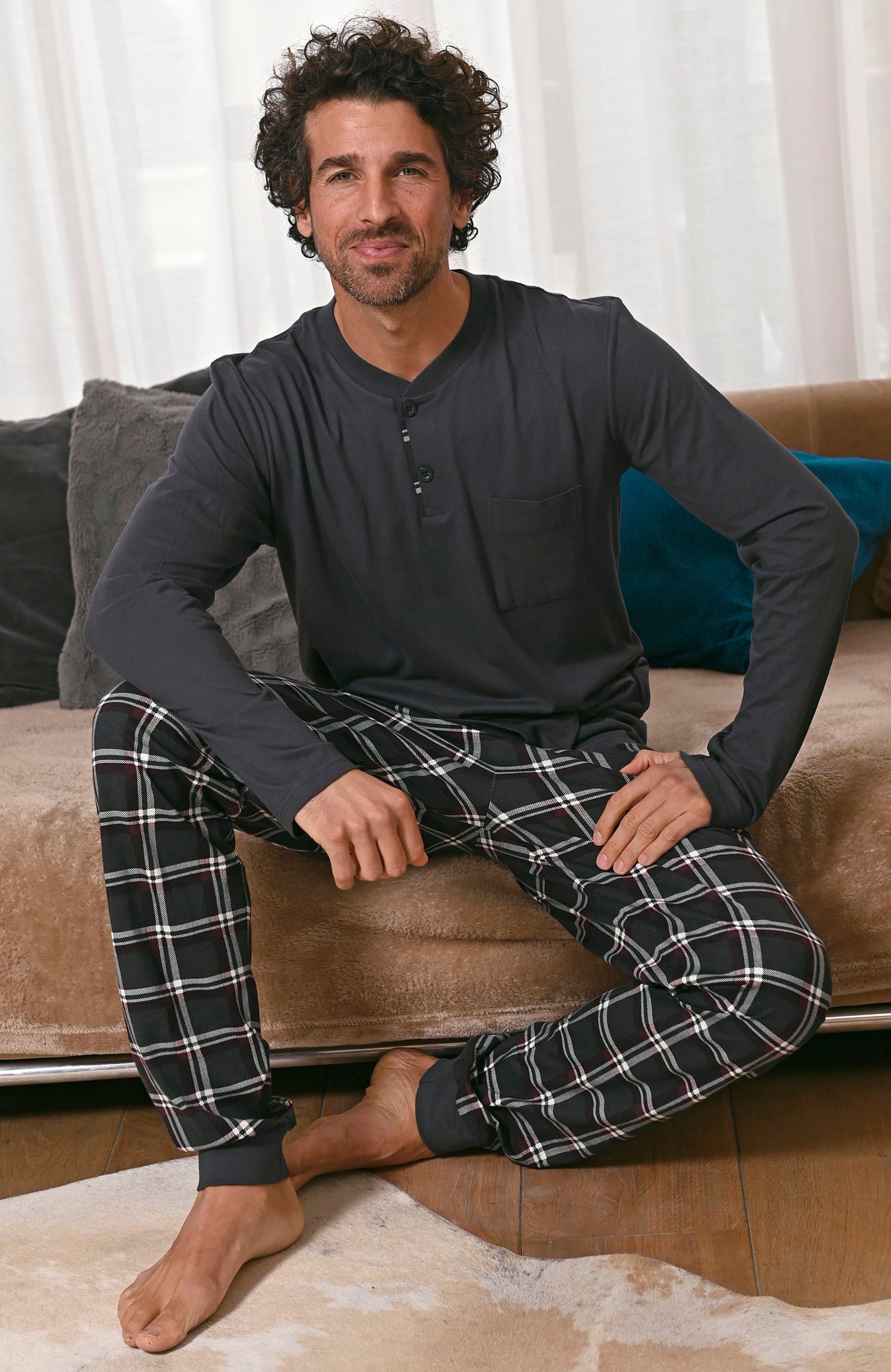 Ringella Pyjama RINGELLA Herren Langarm Pyjama 'Winter Colours' 25