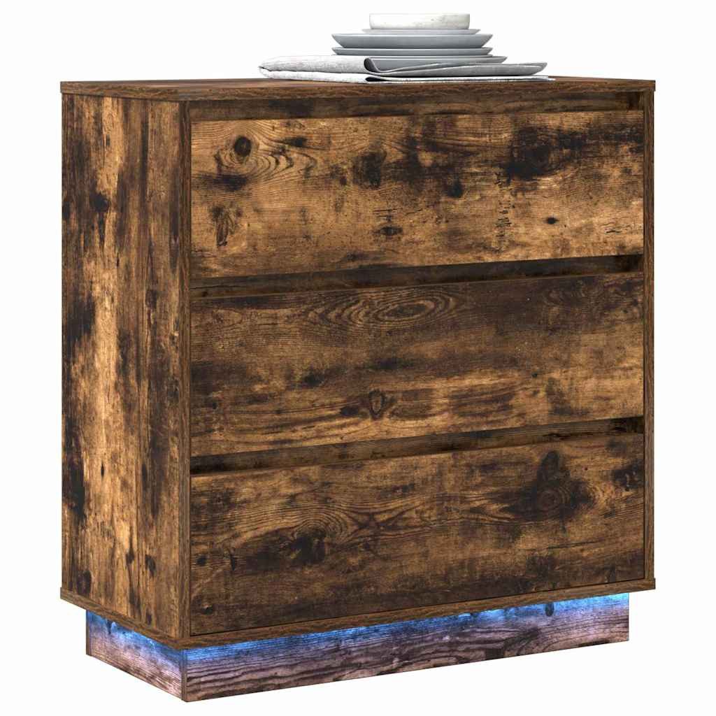 vidaXL Nachttisch Nachttisch Geräucherte Eiche 71 x 34,5 x 75 cm Holzwerkst günstig online kaufen