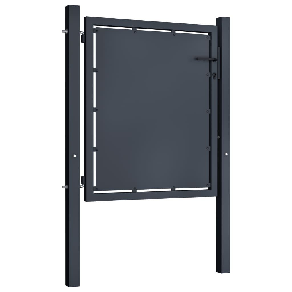 vidaXL Gartentor 100 x 100 cm Gartentor Stahl 100x100 cm Anthrazit Zauntor