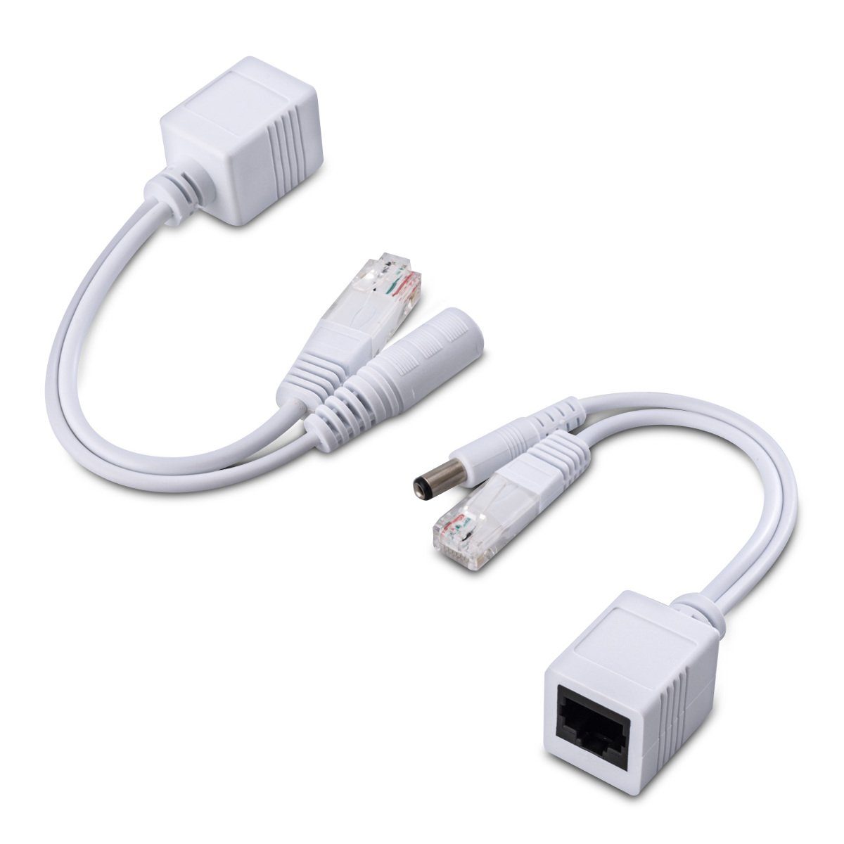 PoE Adapter Set - Injektor + Splitter Kabel für Netzwerk, IP Geräte Netzwerk-Adapter