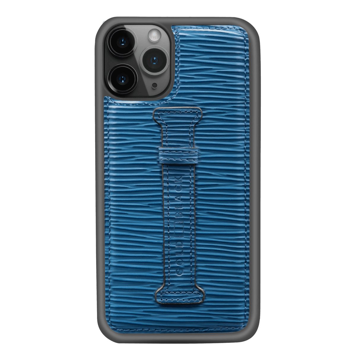 GOLDBLACK Handyhülle GOLDBLACK iPHONE 11 PRO LEDERHÜLLE MIT FINGERSCHLAUFE UNICO-Prägung