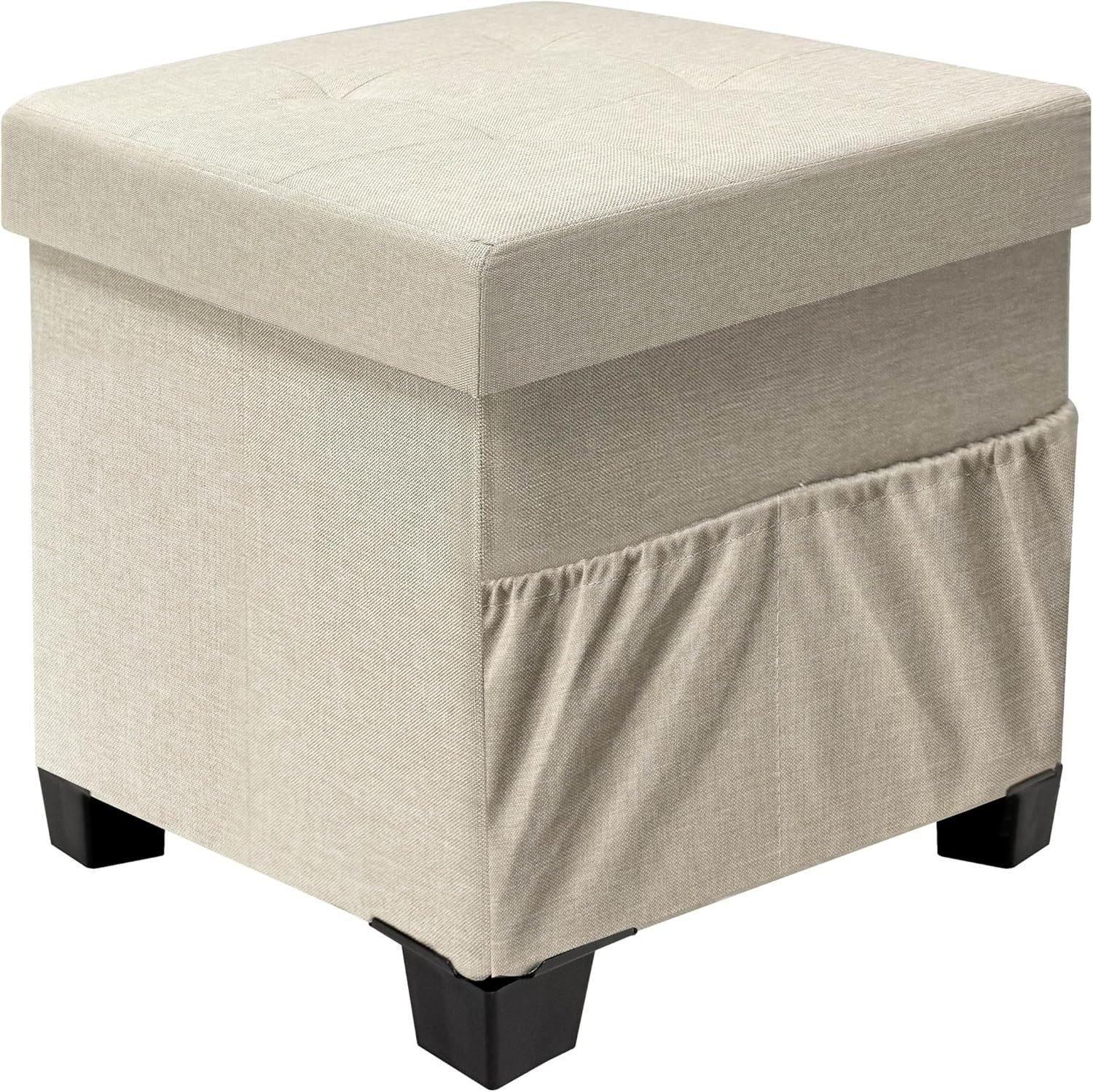 Zedelmaier Sitzhocker mit Stauraum, Schuhbank, klappbare Sitztruhe, Fußbank