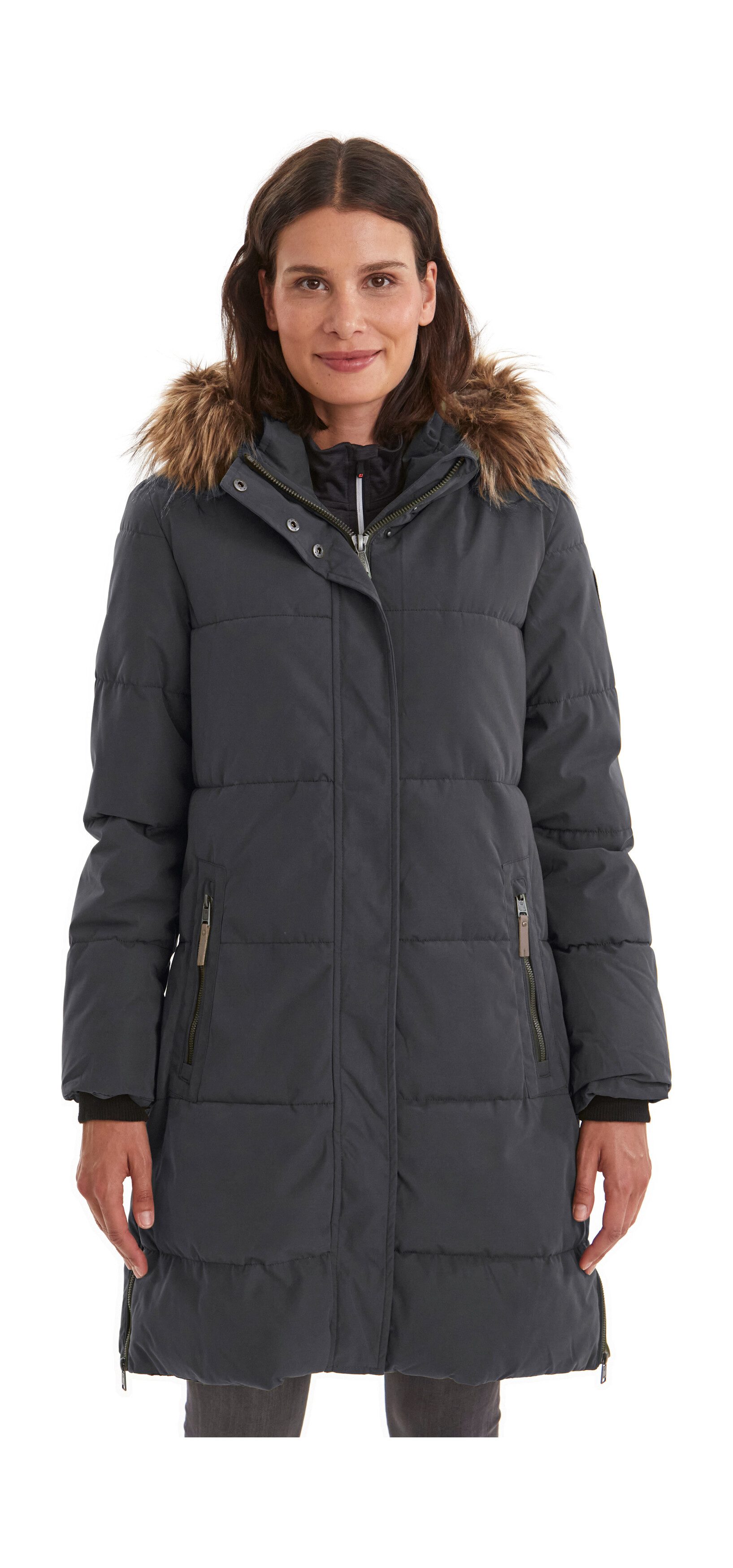 G.I.G.A. DX by killtec Steppmantel GW 18 WMN QLTD PRK wasserabweisend, abnehmbares Kunstfell