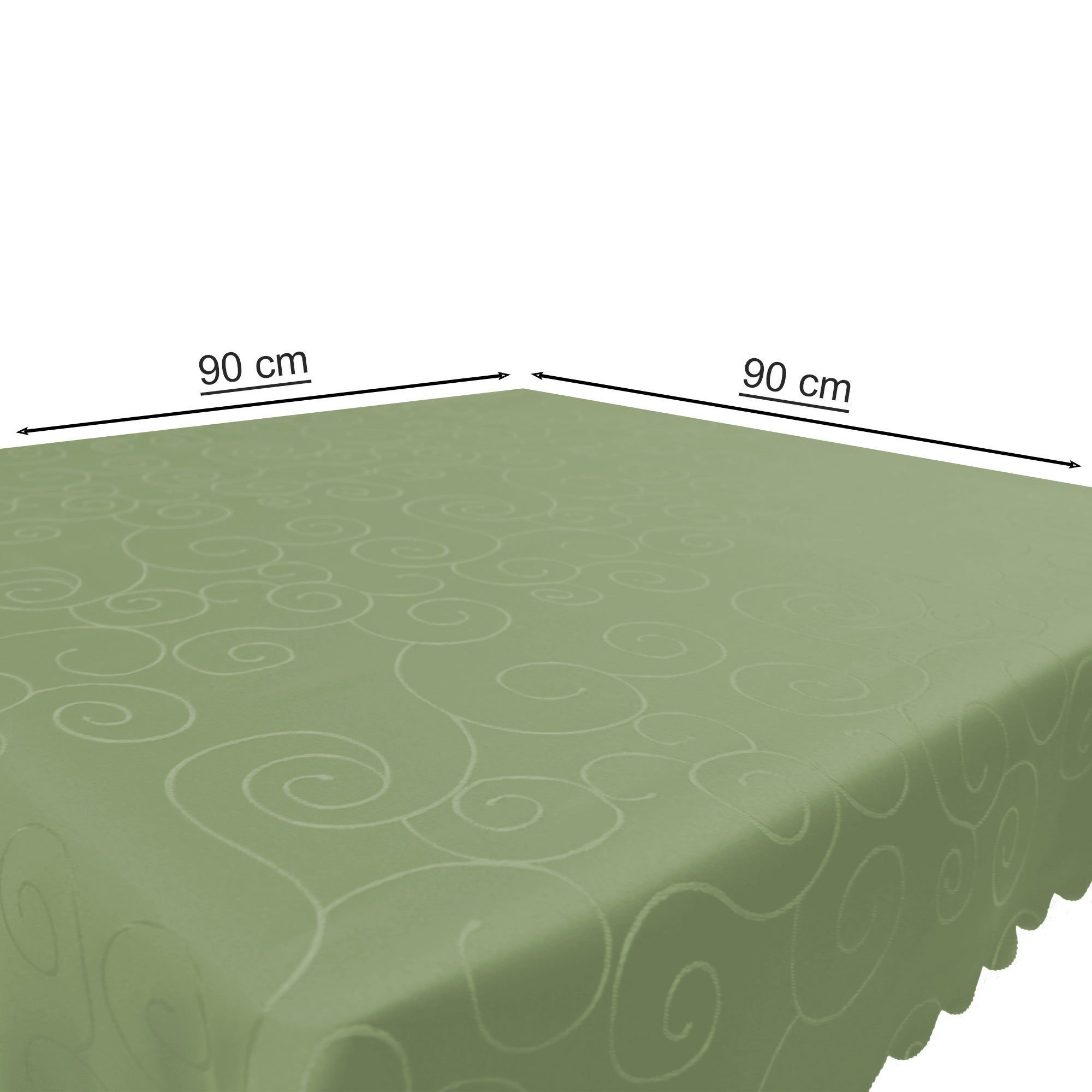 Haus und Deko Tischdecke Tischdecke Damast Ornamente eckig Circle Struktur bügelfrei pflegeleic (1-tlg) – Bild 3 von 5