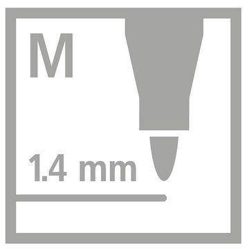 STABILO Faserstift STABILO Pen 68 Filzstift - 1,4 mm - metallic - 8er Metalletui