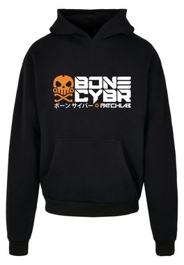 F4NT4STIC Kapuzenpullover MUSTERBRAND BONE CYBER Orange Futureaper Futureaper Print