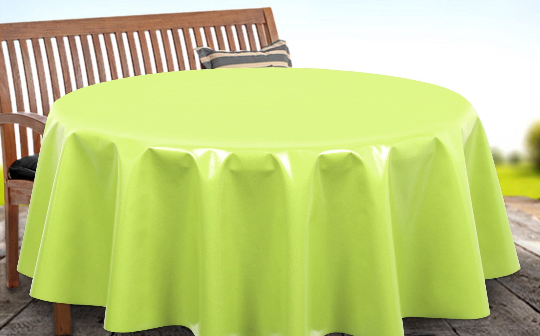 Beautex Tischdecke Uni Wachstuchtischdecke OVAL RUND ECKIG, Wachstuch abwis günstig online kaufen