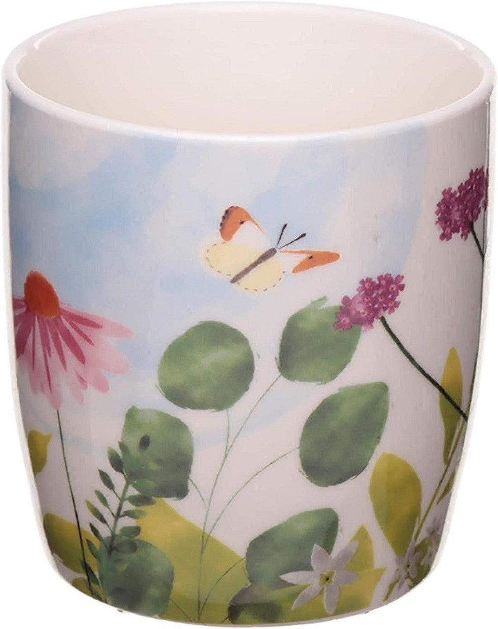 Puckator Becher Porzellan Sommer, Natur / Blumen - Tiere Mug / Tee/Kaffee Tasse, 1-tlg., Porzellan Tasse ca. 300 ml / Botanischer Garten Design, Tee, Kaffee Tasse, Ideal als Geschenk / Geschenke, Kollektion